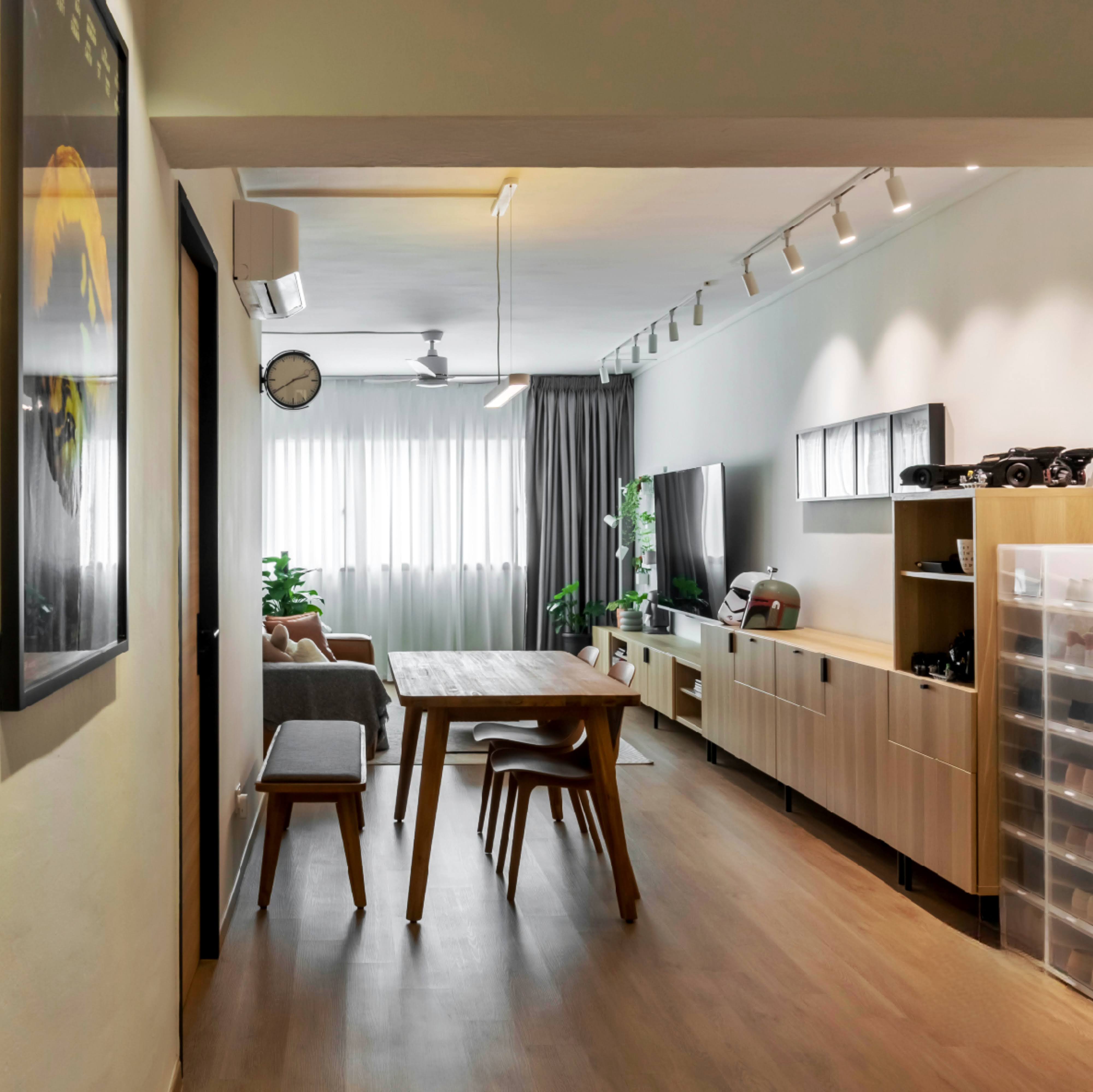 A fairly simple dining area as an extension of our living room - Modern living room, minimalist design, cozy atmosphere