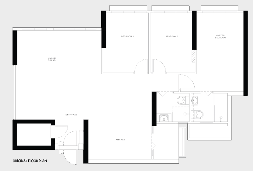 Our Urban Respite | Earthen Tropical Vibes - Living/dining, bedroom 1, bedroom 2, master bedroom, entryway, kitchen