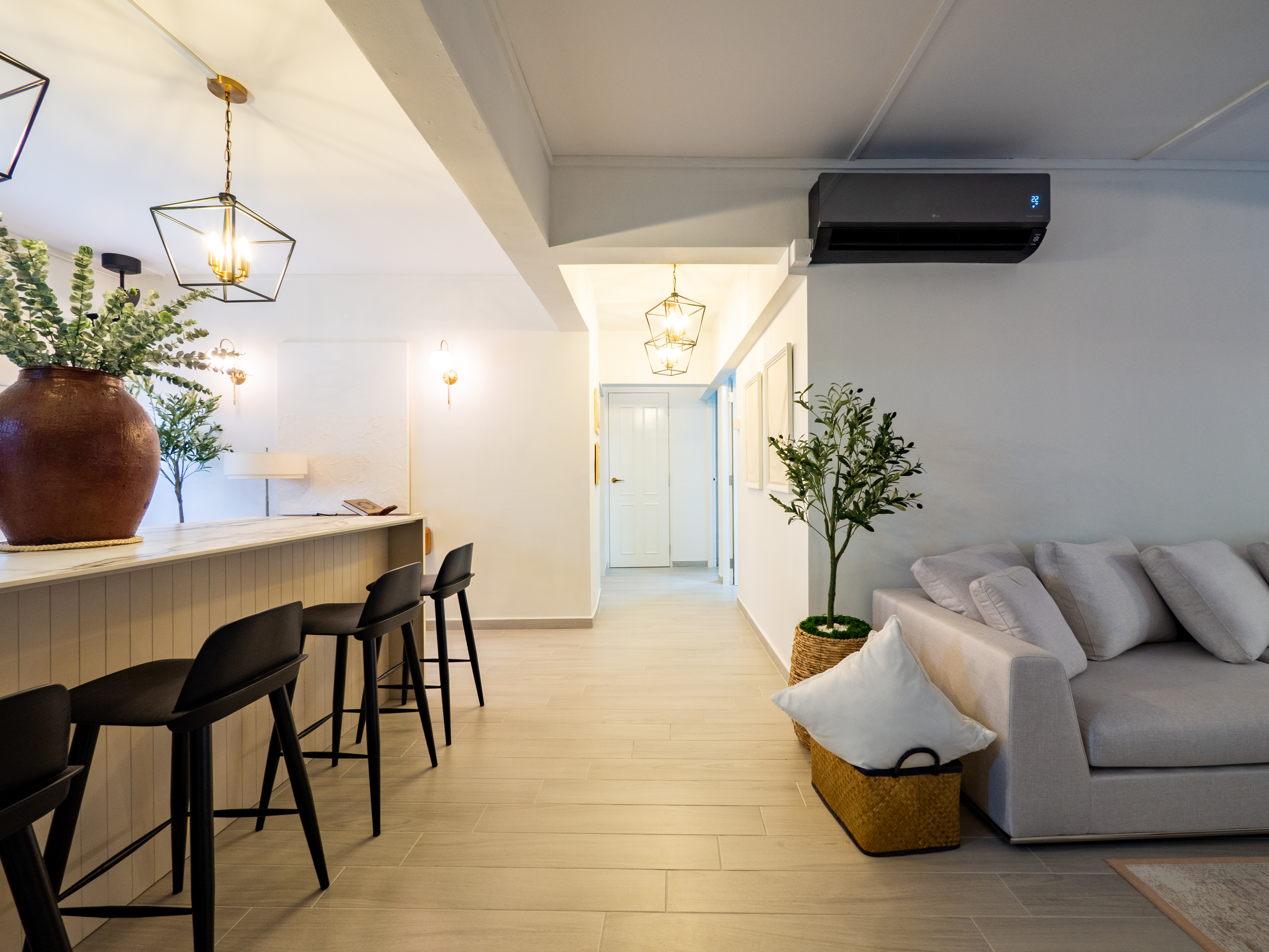 Built A Mid Century Modern Home With A Budget Of >100k - modern living room, cozy corner, minimalist design, open plan