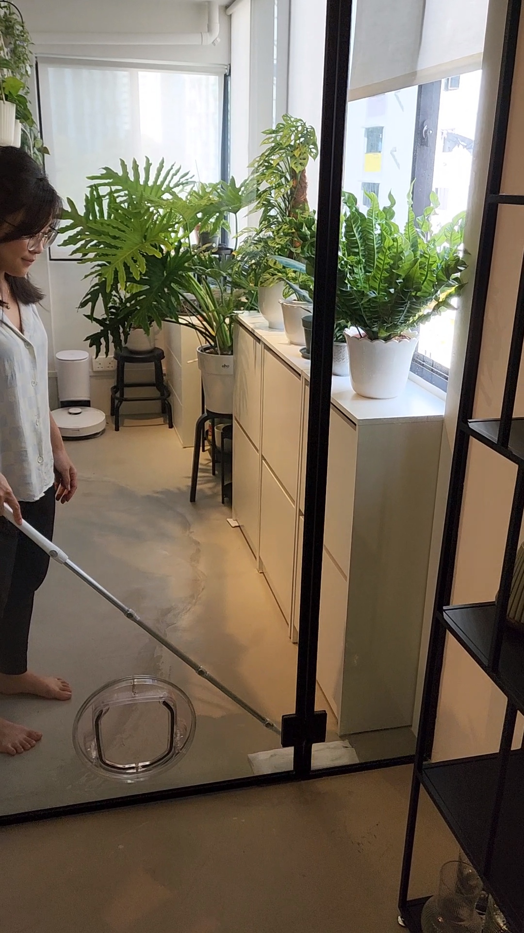 Monochromatic Everton Park home meant for hosting! - vibrant green plants, indoor garden, modern decor, natural light, indoor