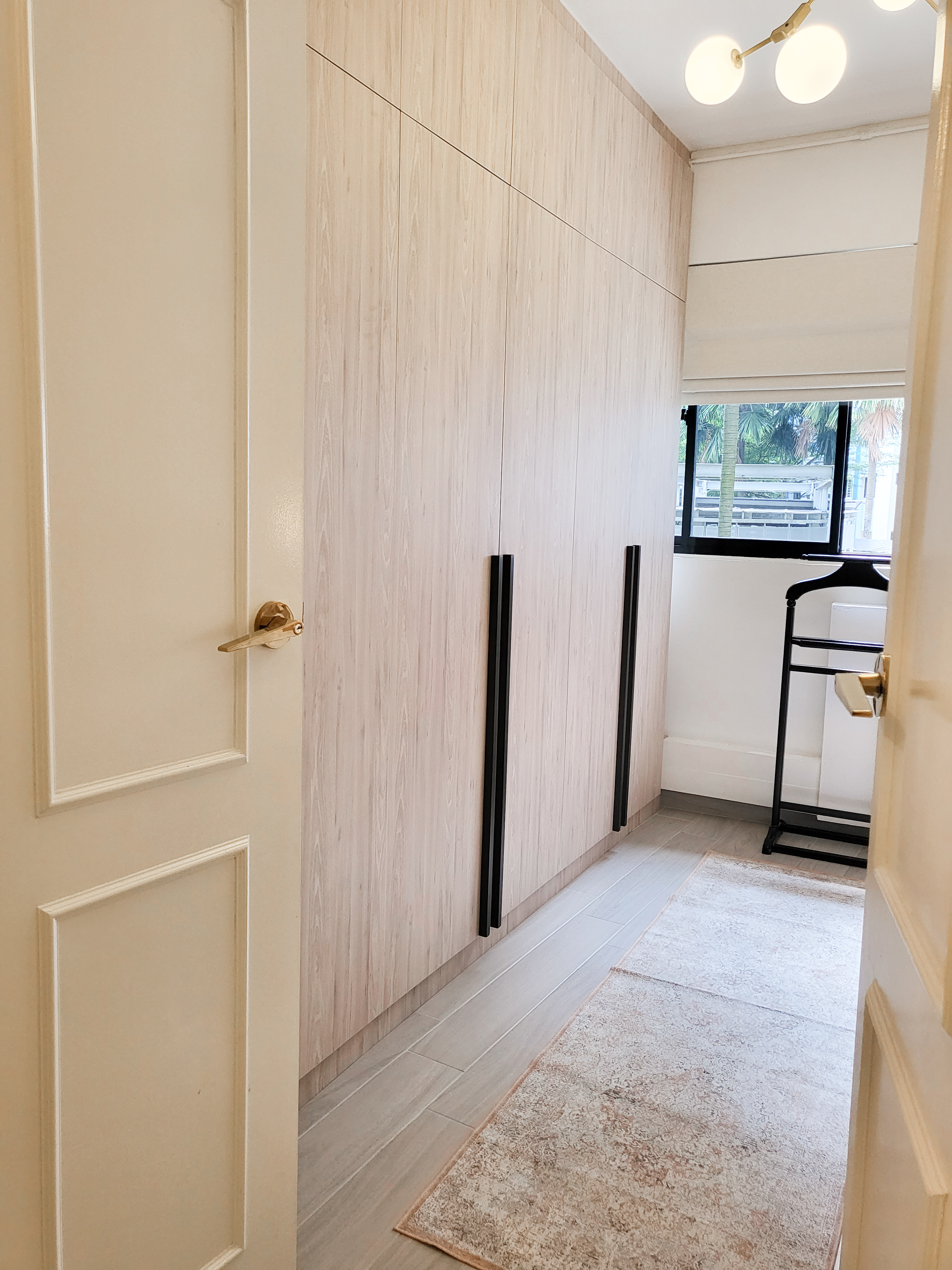 Falling in love with a romantic villa bedroom  - Light wood cabinetry, beige walls, modern design, recessed ceiling lights