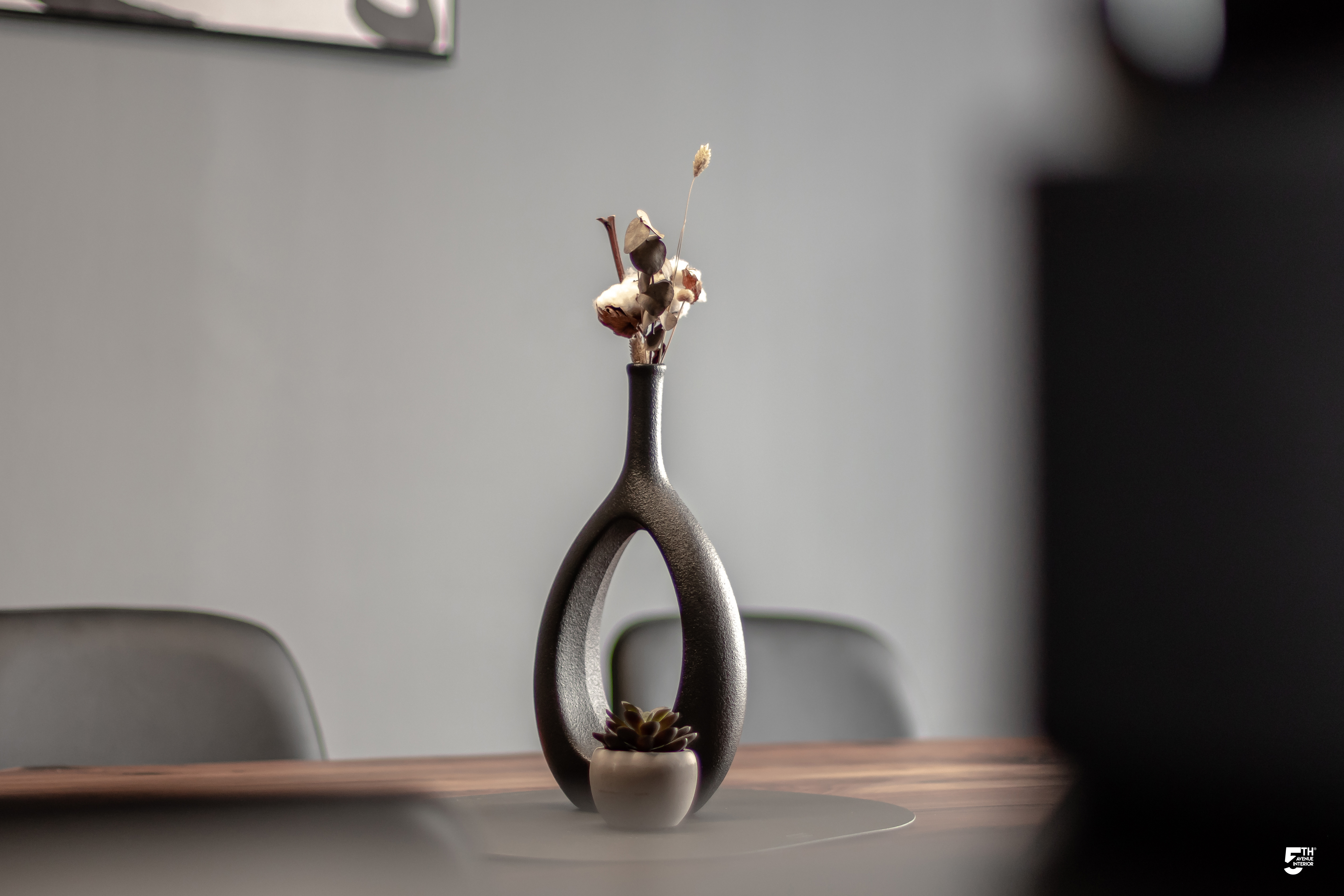 Dining in seventhfloorflat - vase, abstract art, modern decor, minimalist design, unique sculpture, tall vase, abstract