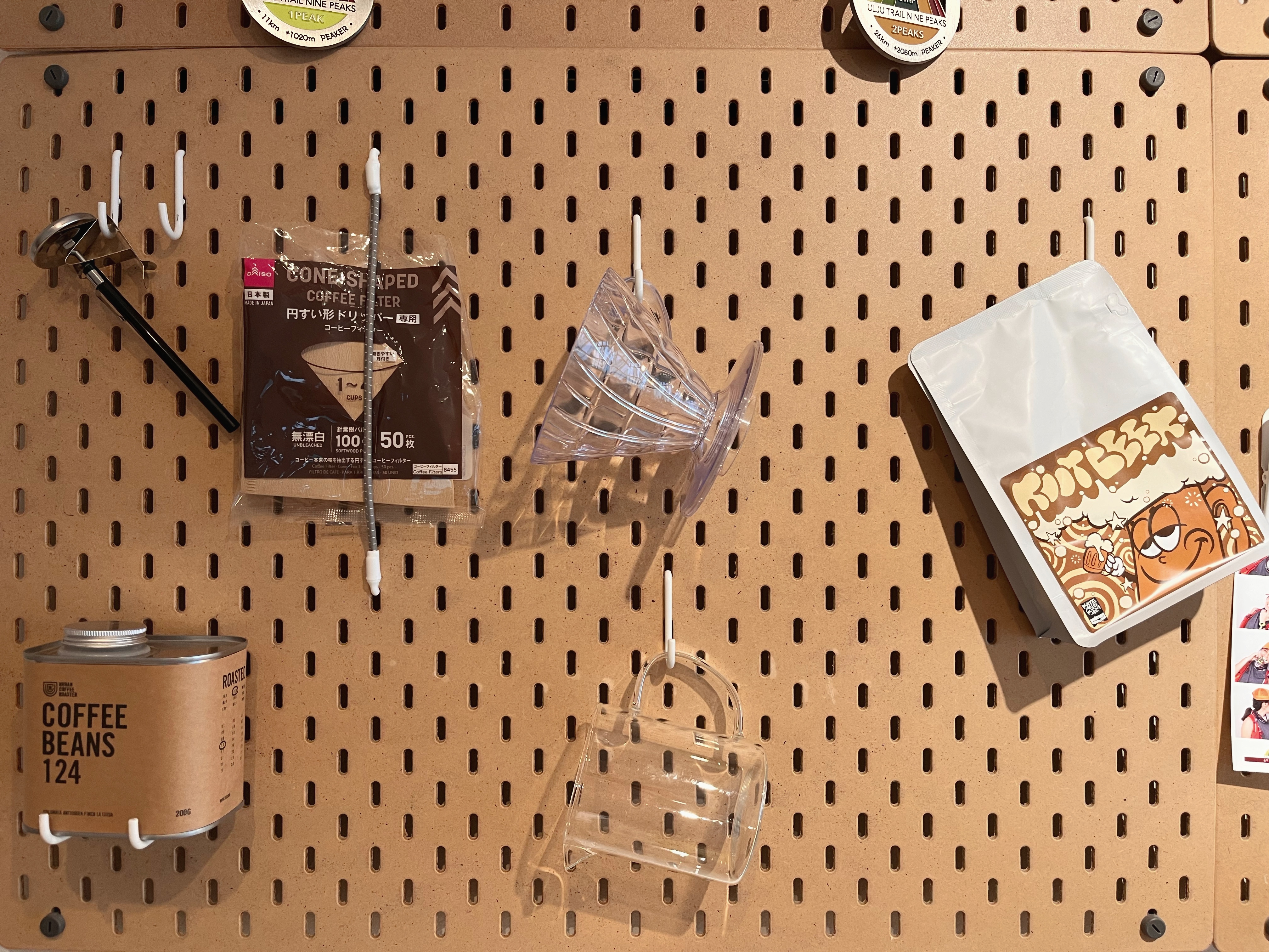 Favourite home purchases 6 months in! (Part 1) - Coffee bean holder with hooks, Portable coffee maker, Clear plastic cups