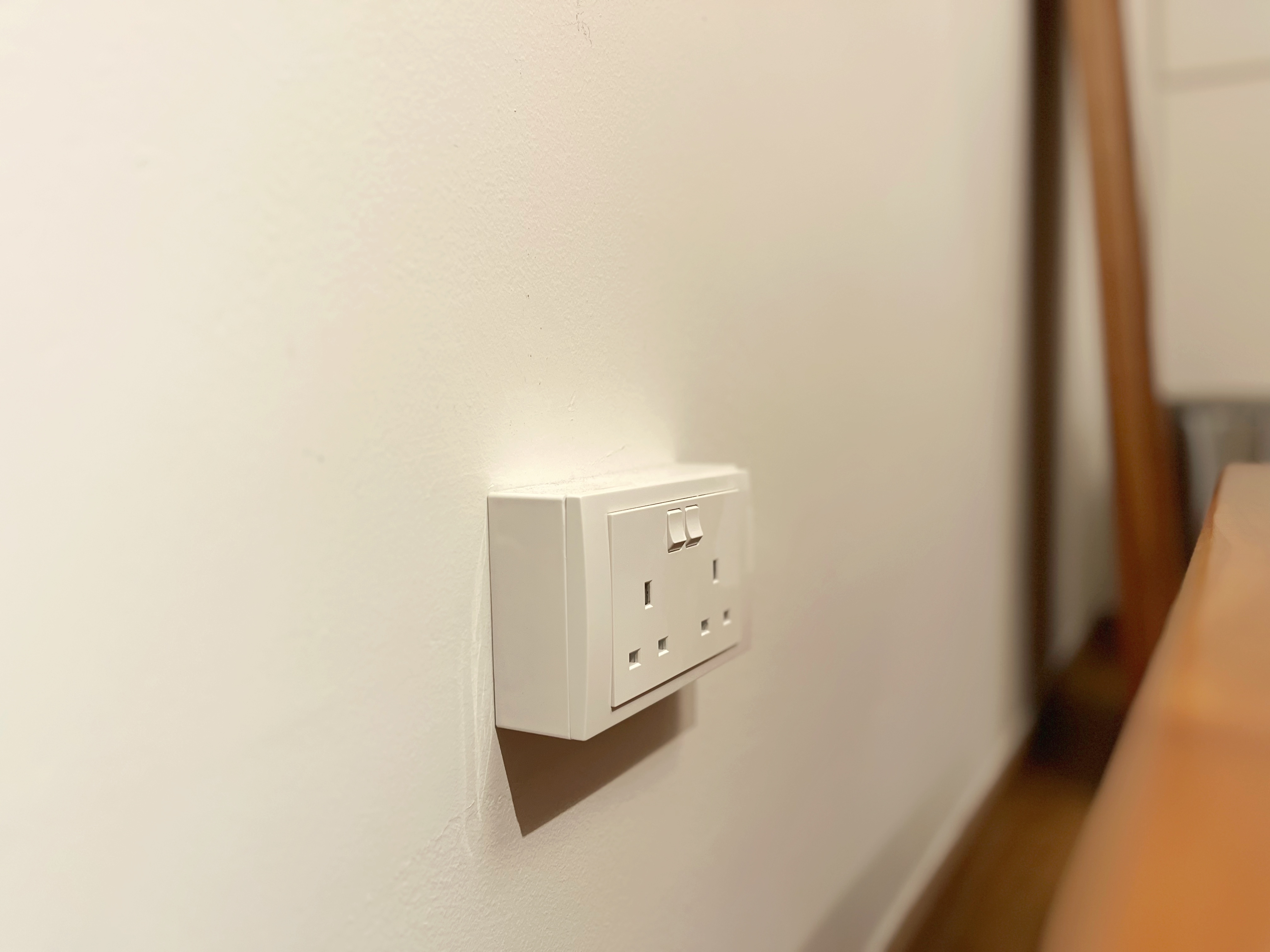 Cosy dining area set up - Taobao + Ikea only! - White electrical outlet on wall, modern design, recessed lighting, minimalist