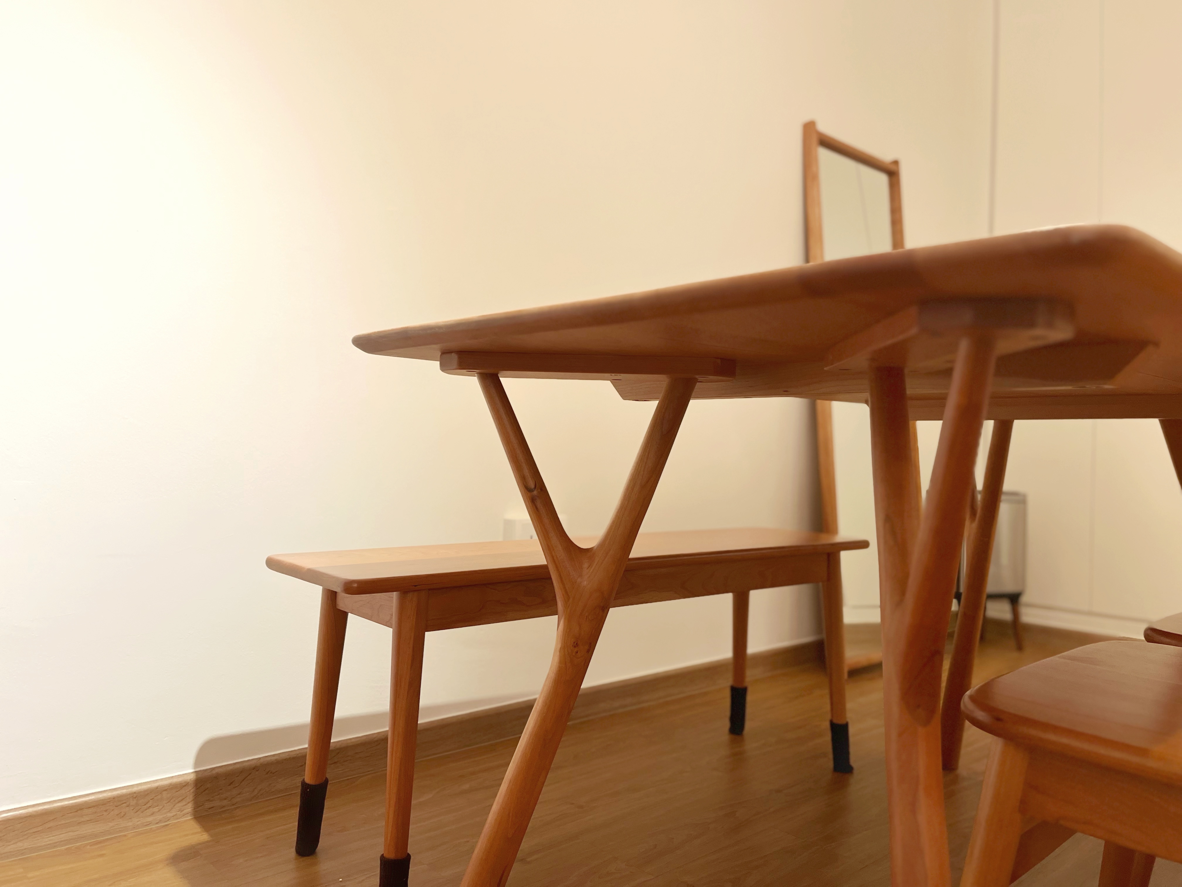 Cosy dining area set up - Taobao + Ikea only! - Wooden dining table and chairs, minimalist interior design, modern furniture