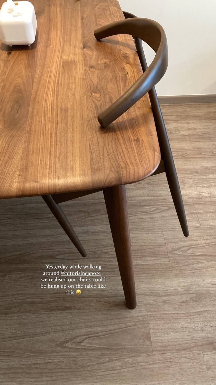 Bright And Airy Dining Space For All Your Hosting Needs - Wooden dining table, modern chair, wooden floor, minimalist design