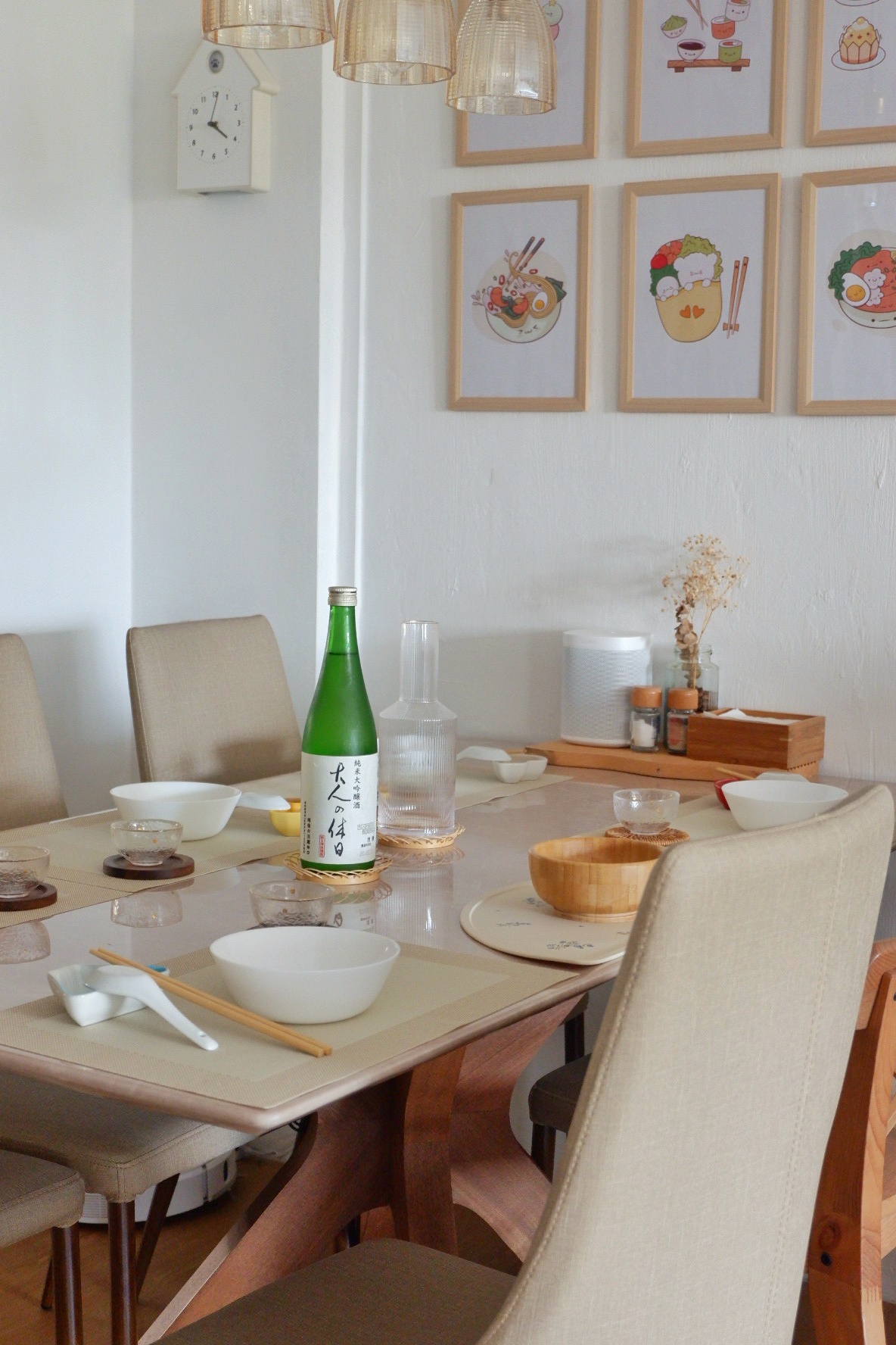 Classy Dining Area For All Things Sumptuous - Japanese dining setup, minimalist decor, elegant tableware, traditional