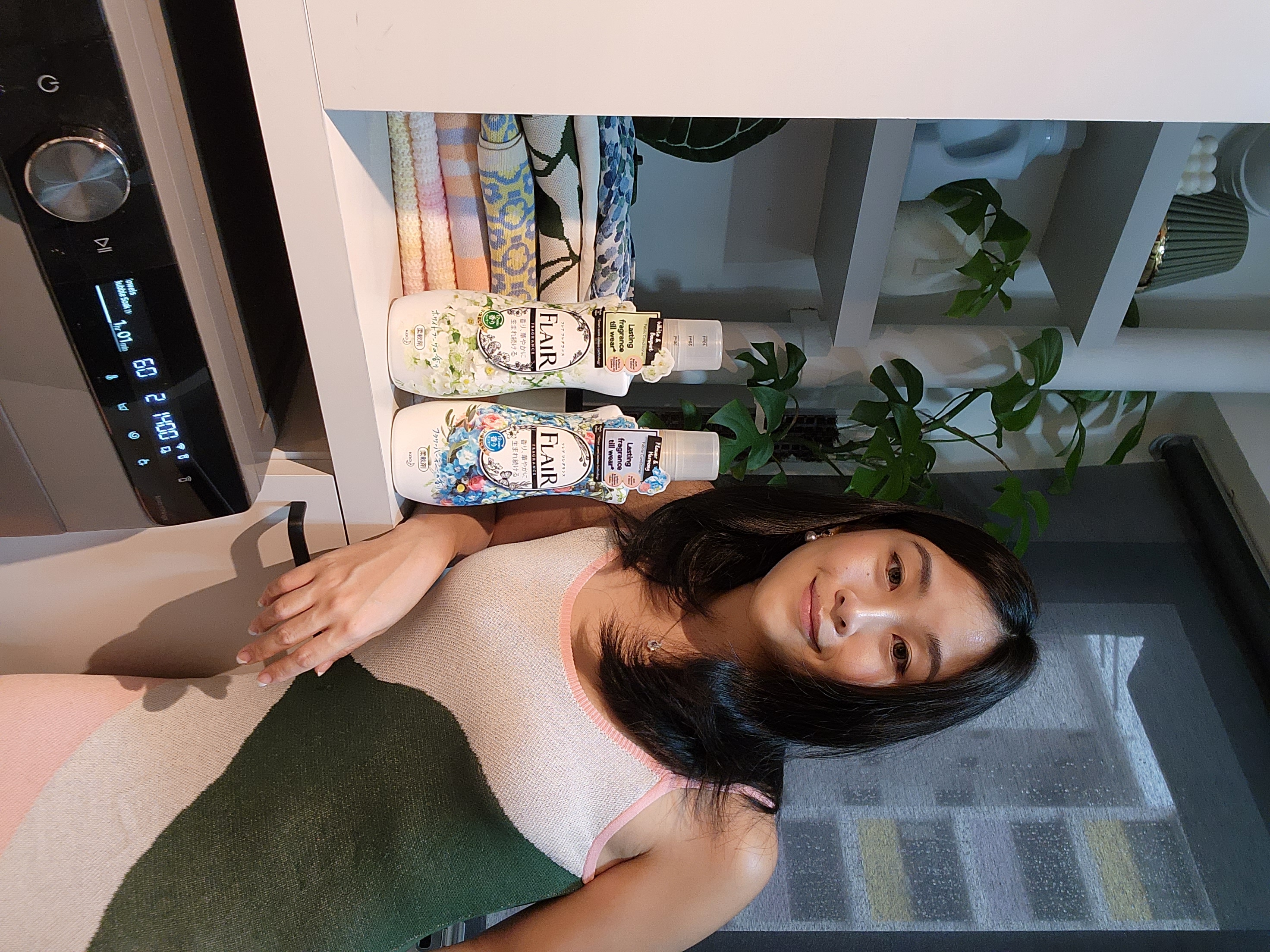 Small but mighty service yard - Floral skincare set, woman with radiant skin, skincare routine, skincare products, natural