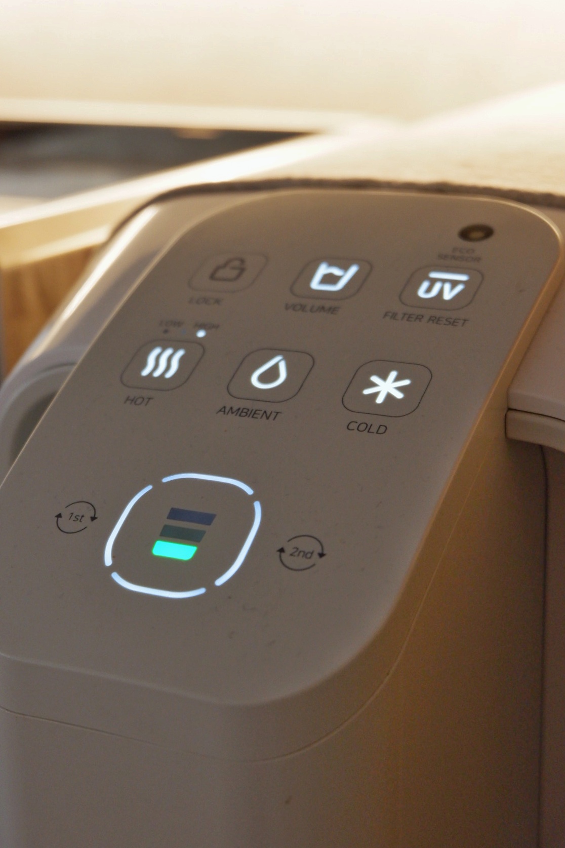 Favourite Purchases For The Home  - Adjustable temperature control panel, Ambient mode lighting, Cold and hot settings