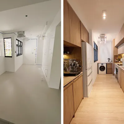 Customer home photo 3: From bare to bliss: Before and after renovation of our 4-room BTO flat