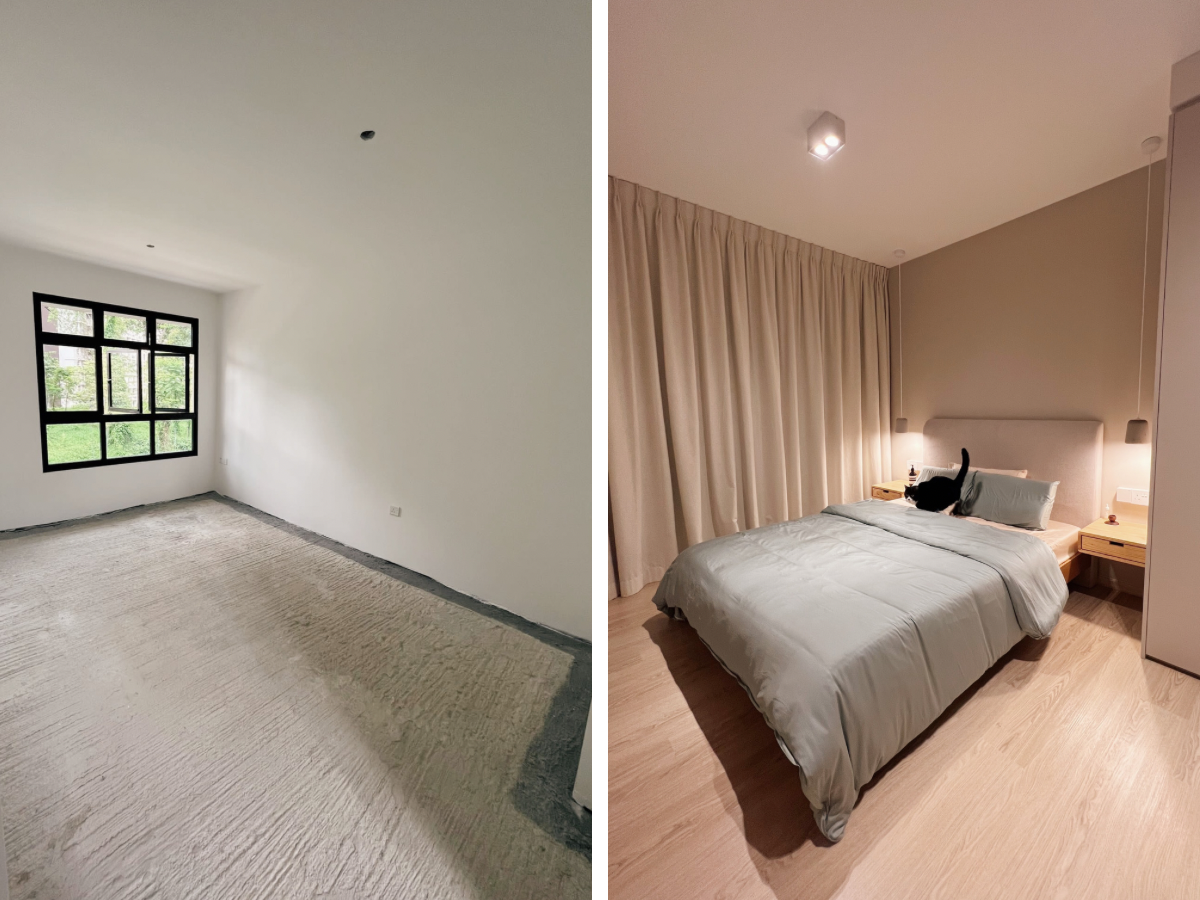 From bare to bliss: Before and after renovation of our 4-room BTO flat