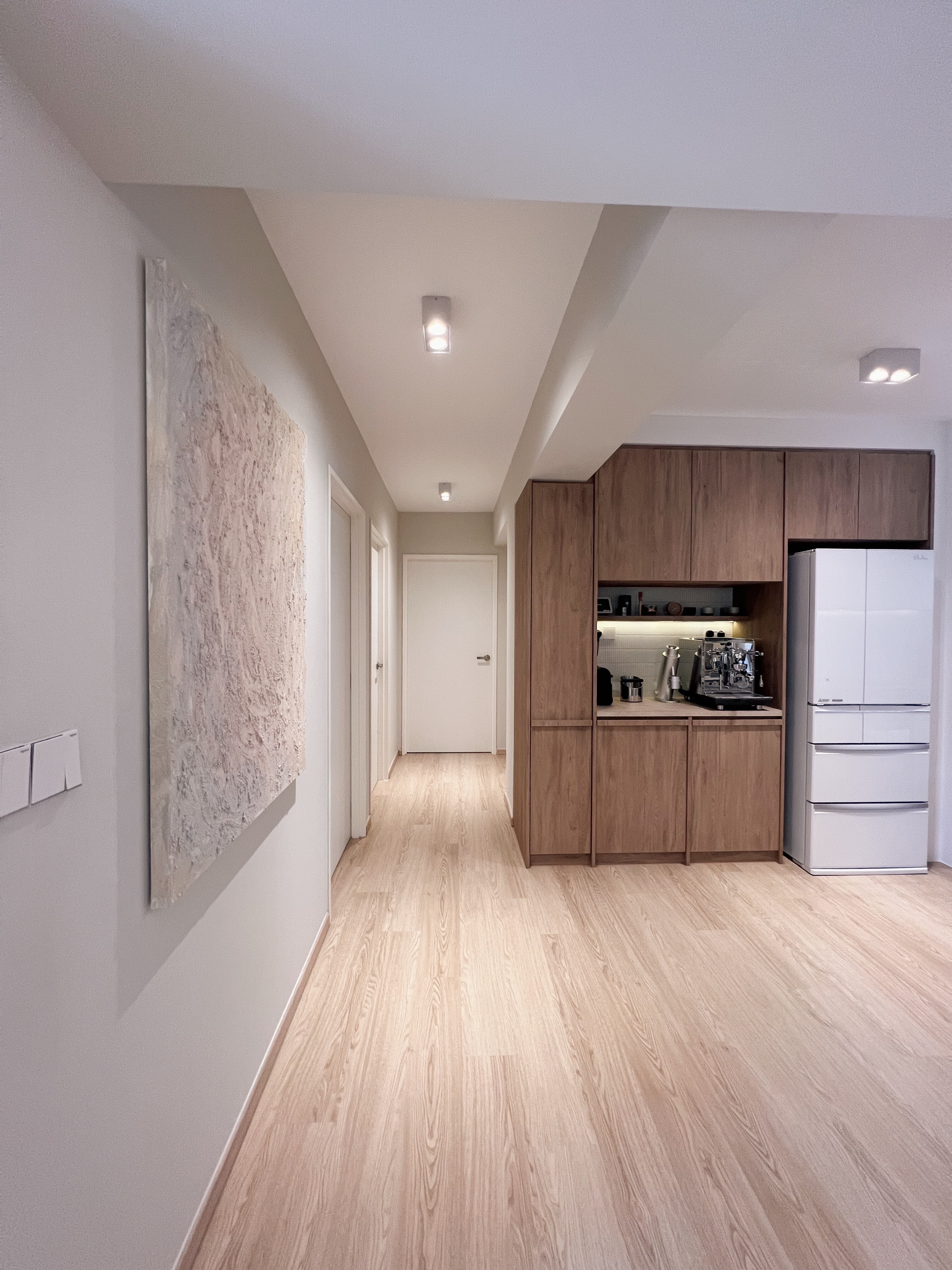 6 reno decisions we love in our wabi-sabi inspired home - Light wood laminate flooring, modern kitchen design, minimalist
