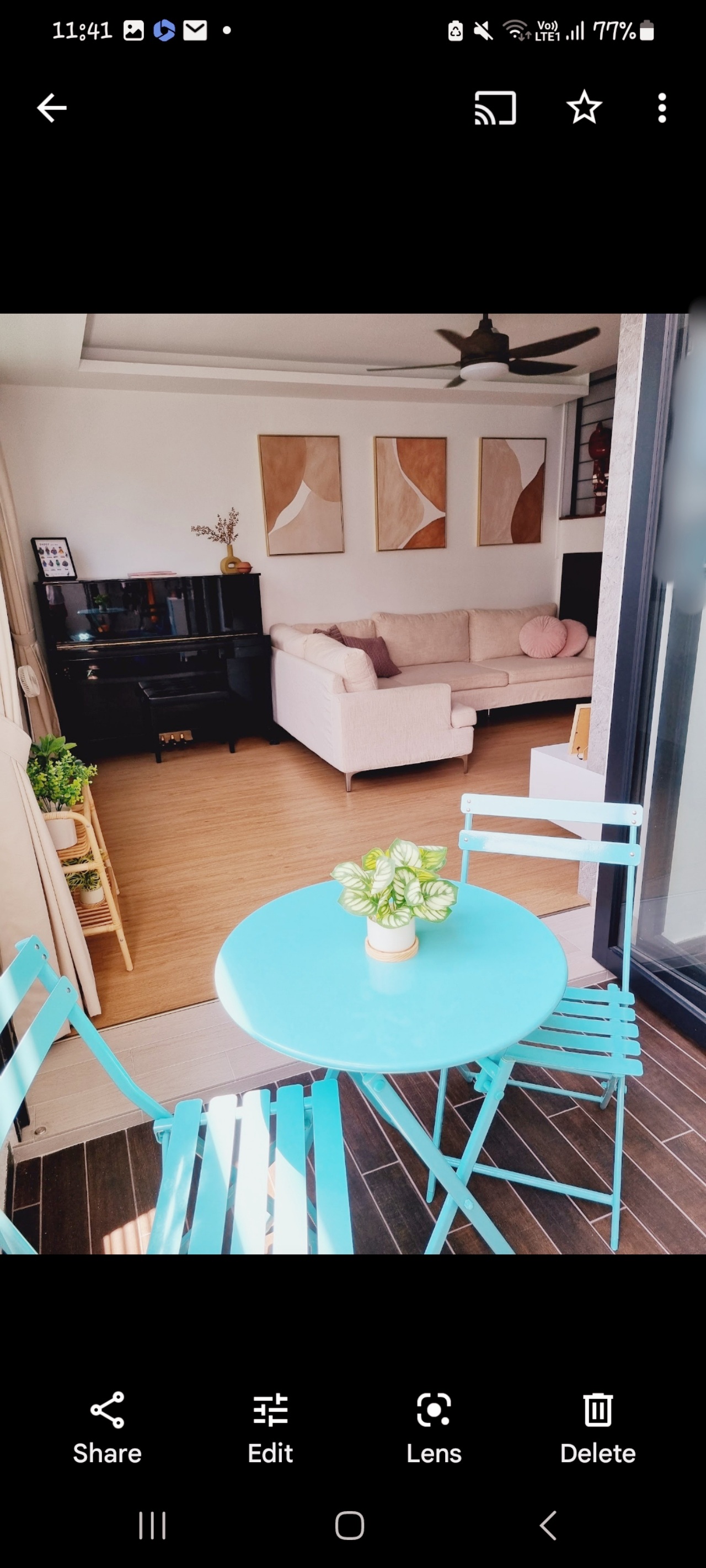 How we style up our Executive Maisonette  - Brightly colored blue chairs and table in living room, Modern living room with