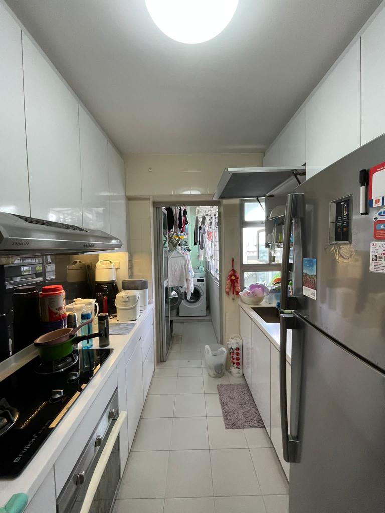 Kitchen's BEFORE/AFTER - Modern kitchen with stainless steel appliances, white cabinets, compact space, open-concept design