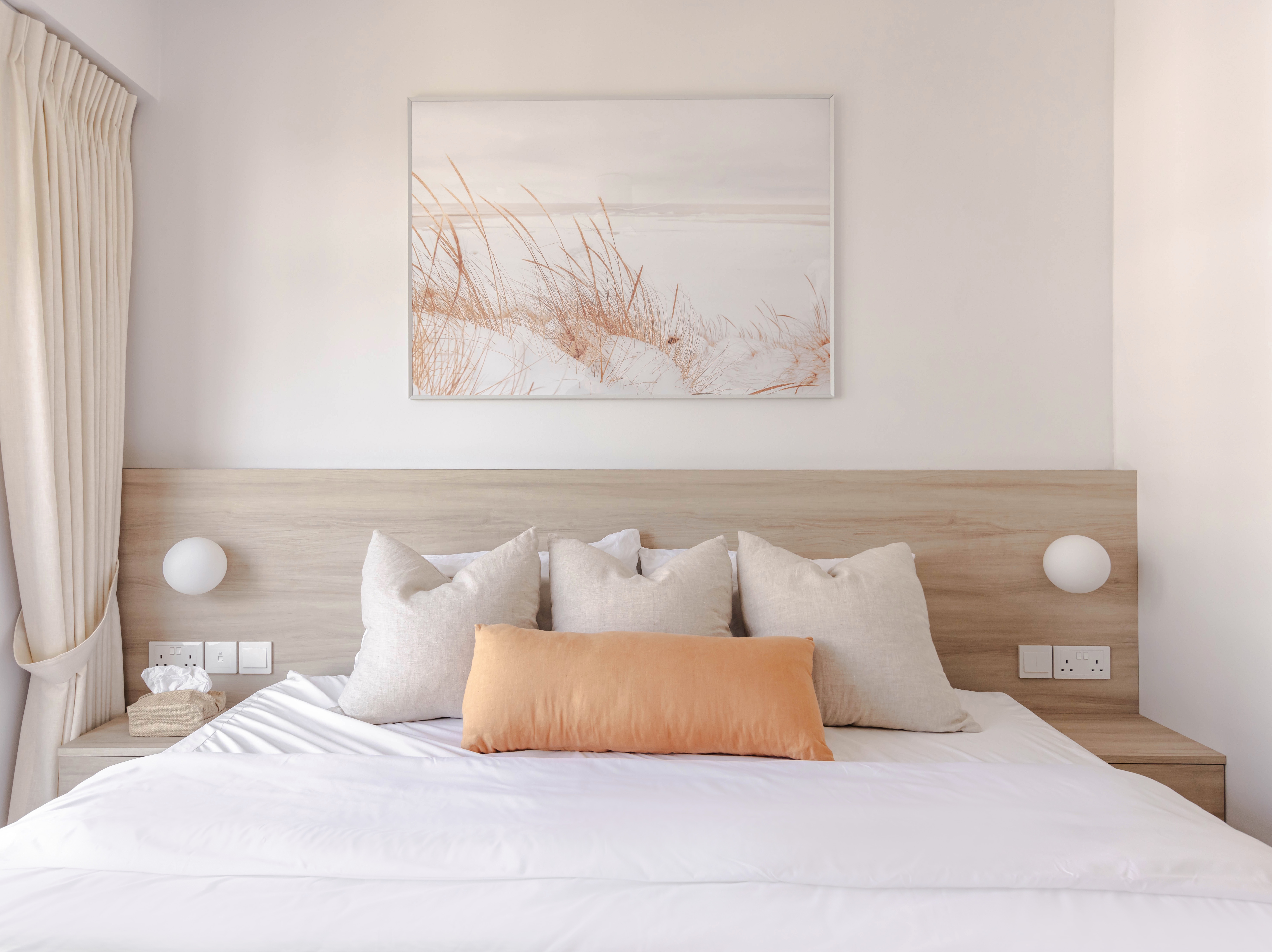 A Cosy Sanctuary: Our Dreamy Modern Coastal Bedroom - Minimalist bedroom, modern decor, neutral color palette, white bedding
