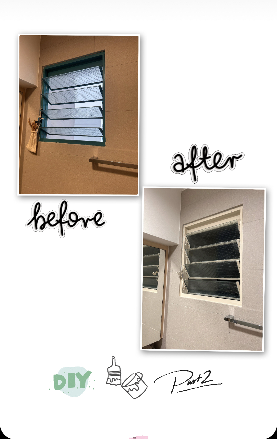 Diyhacks Window/Window Grille transformation through painting 🤎  - "Window Replacement Project", "DIY Window Replacement"