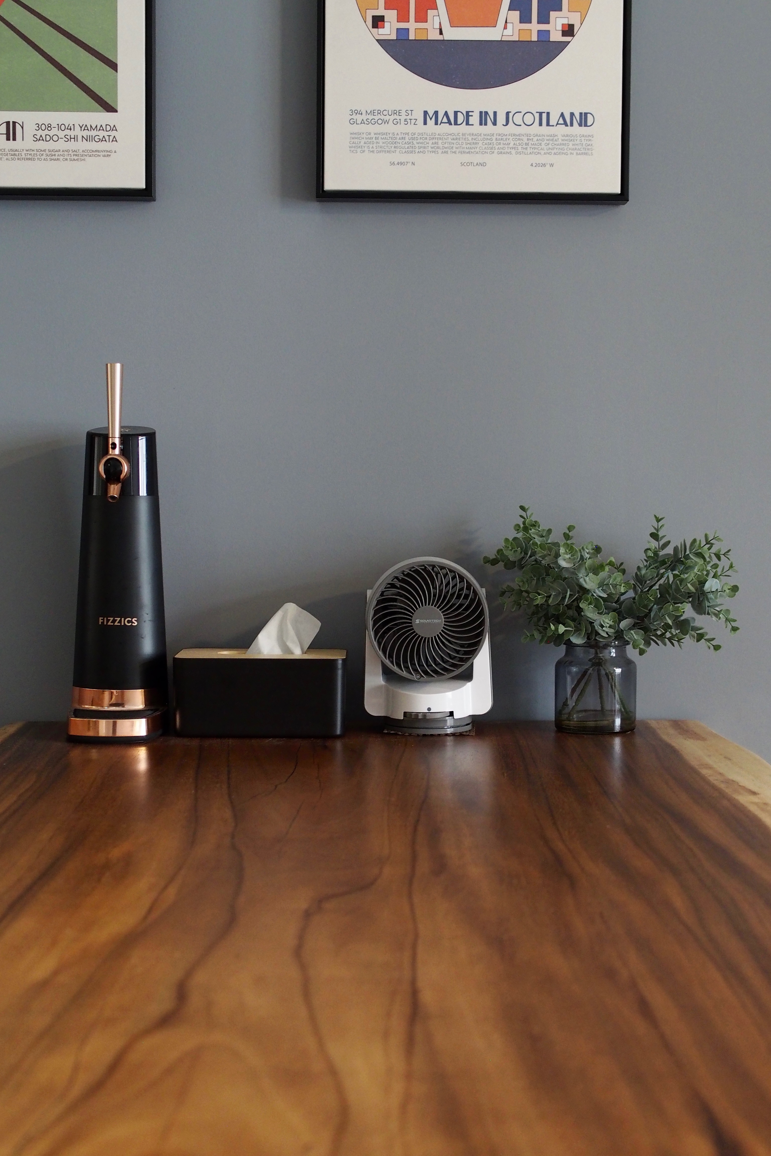 Adding a splash of colour to makan time - Fizzy Liz, sleek design, black and gold color scheme, modern decor, minimalist