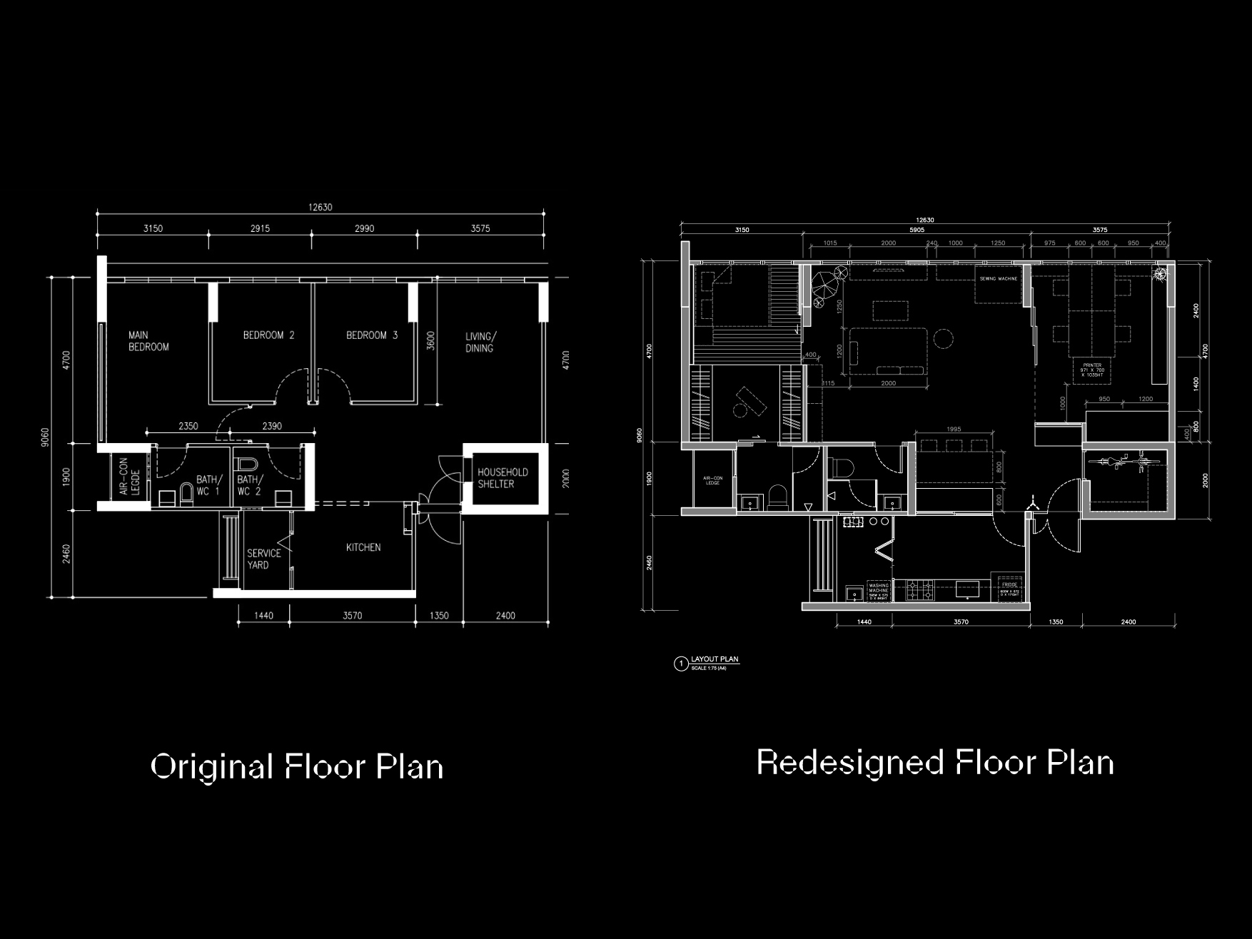 From Dust to Dream: Redefining Spaces of 4rm BTO for DINKs - Detailed floor plan showcasing multiple rooms and spaces