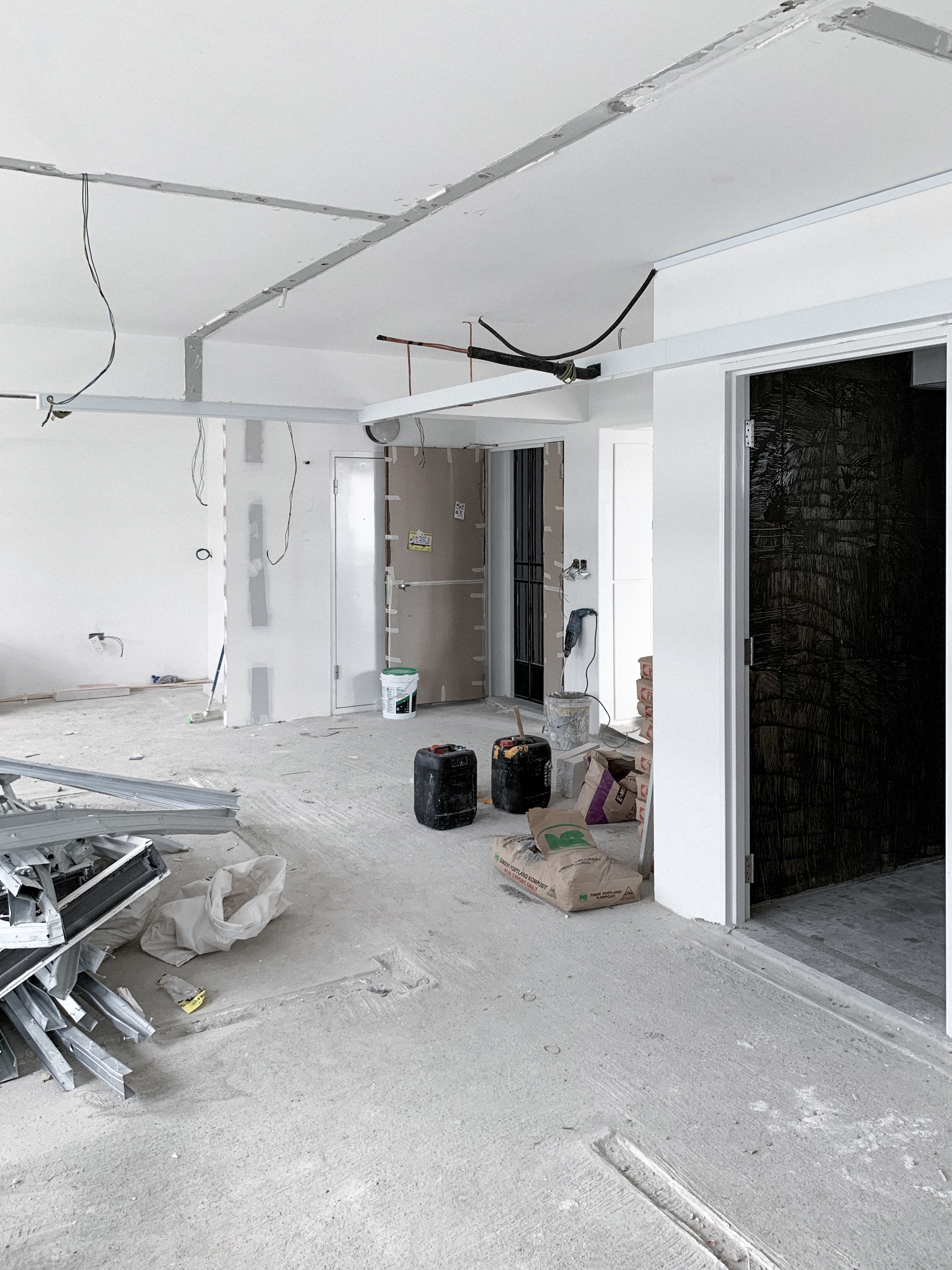 From Dust to Dream: Redefining Spaces of 4rm BTO for DINKs - unfinished room, construction site, renovation in progress