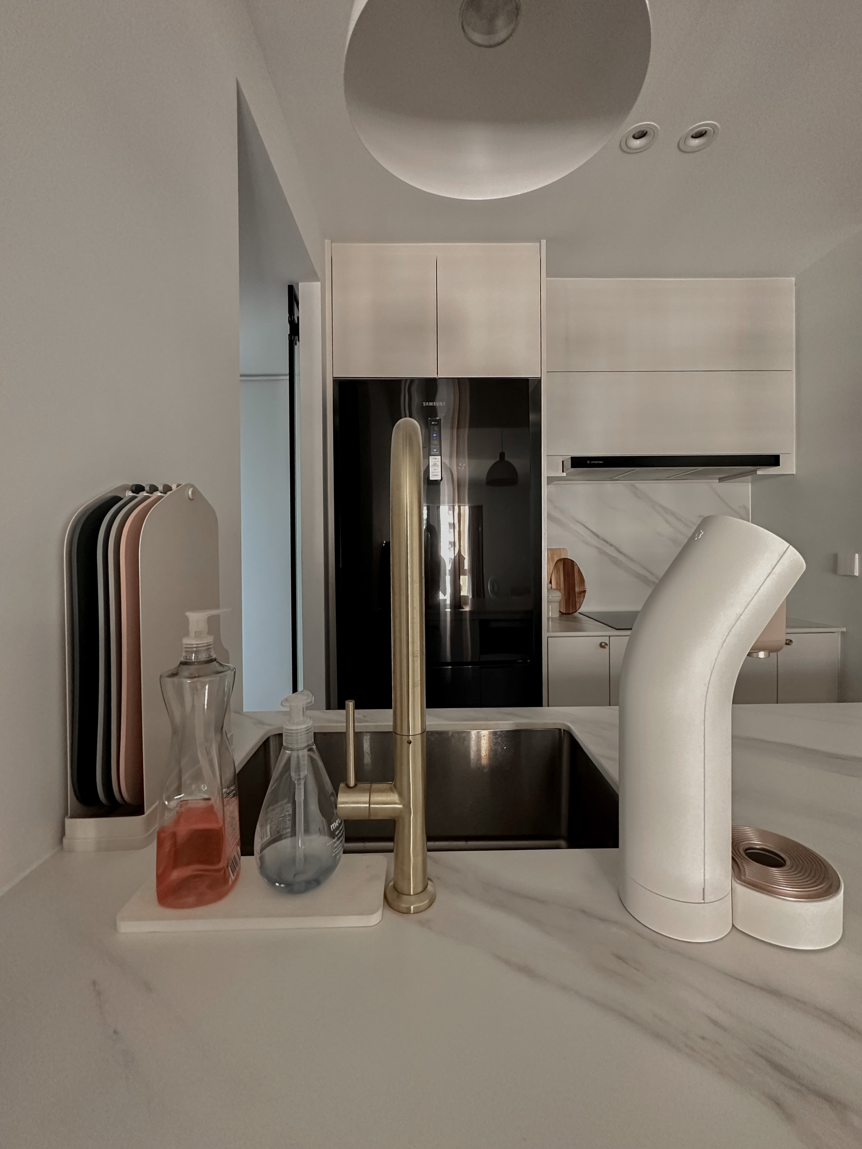 Our Minimalist Open Kitchen - Modern kitchen, sleek design, minimalist decor, contemporary style, clean lines, neutral color