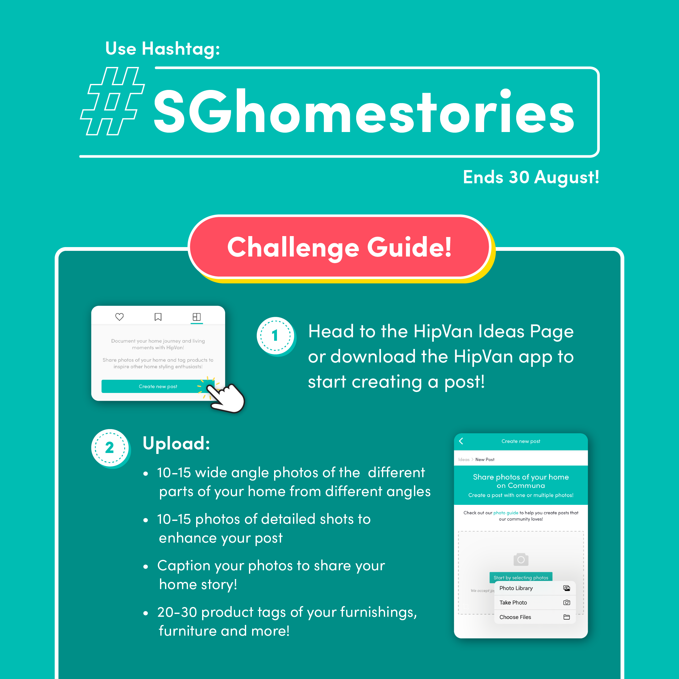 #SGhomestories National Day Contest! - ### Use Hashtag: #SGhomestories, , #### Challenge Guide!, Head to the HipVan Ideas