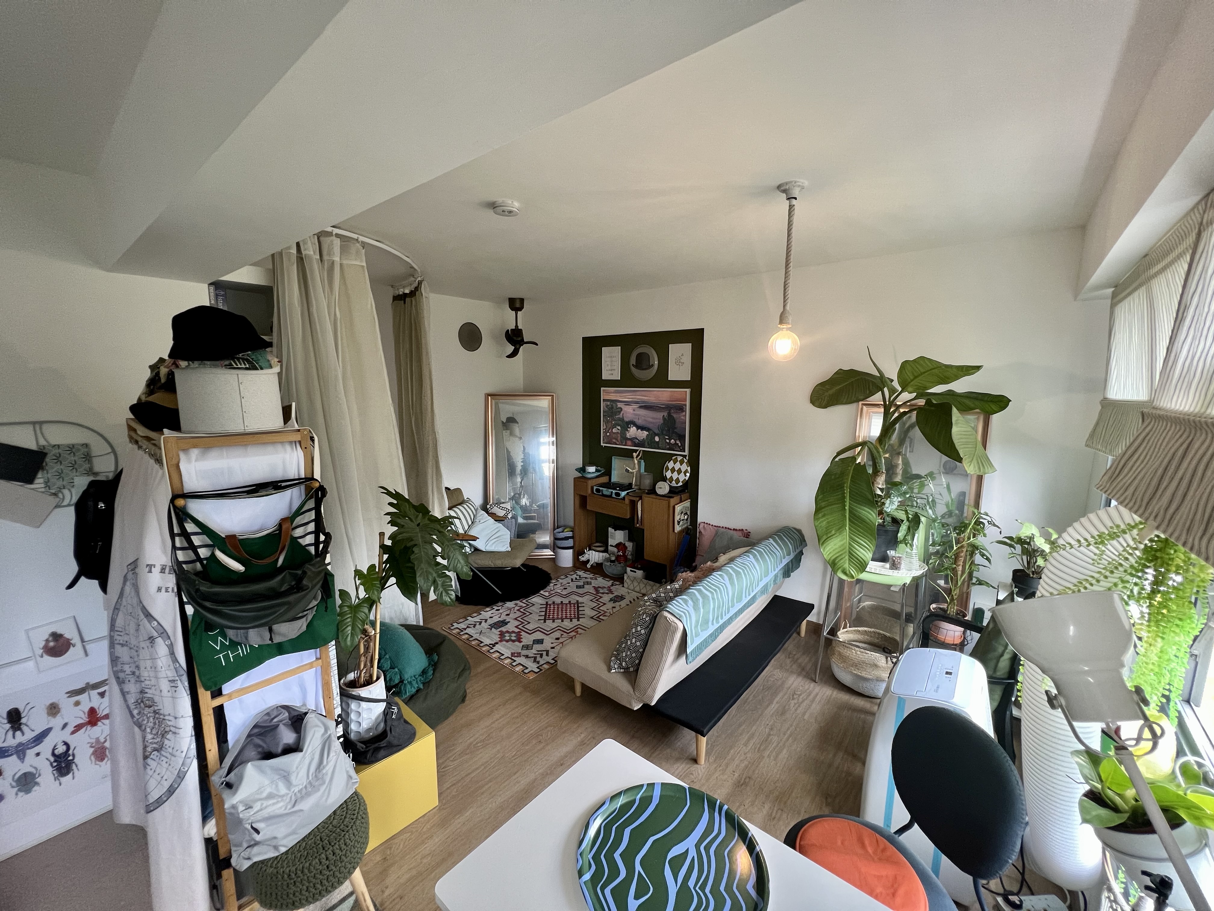 A Maximalist Haven ❤️ - Organized living space, cozy room, modern decor, eclectic mix, artistic wall art, green plants