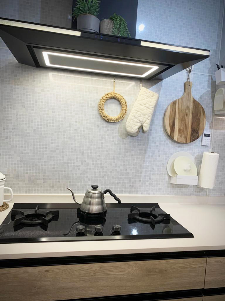 Woody Element Meets Function  | Inside Our Japanese Inspired Kitchen - Modern kitchen with sleek black stove, stainless steel