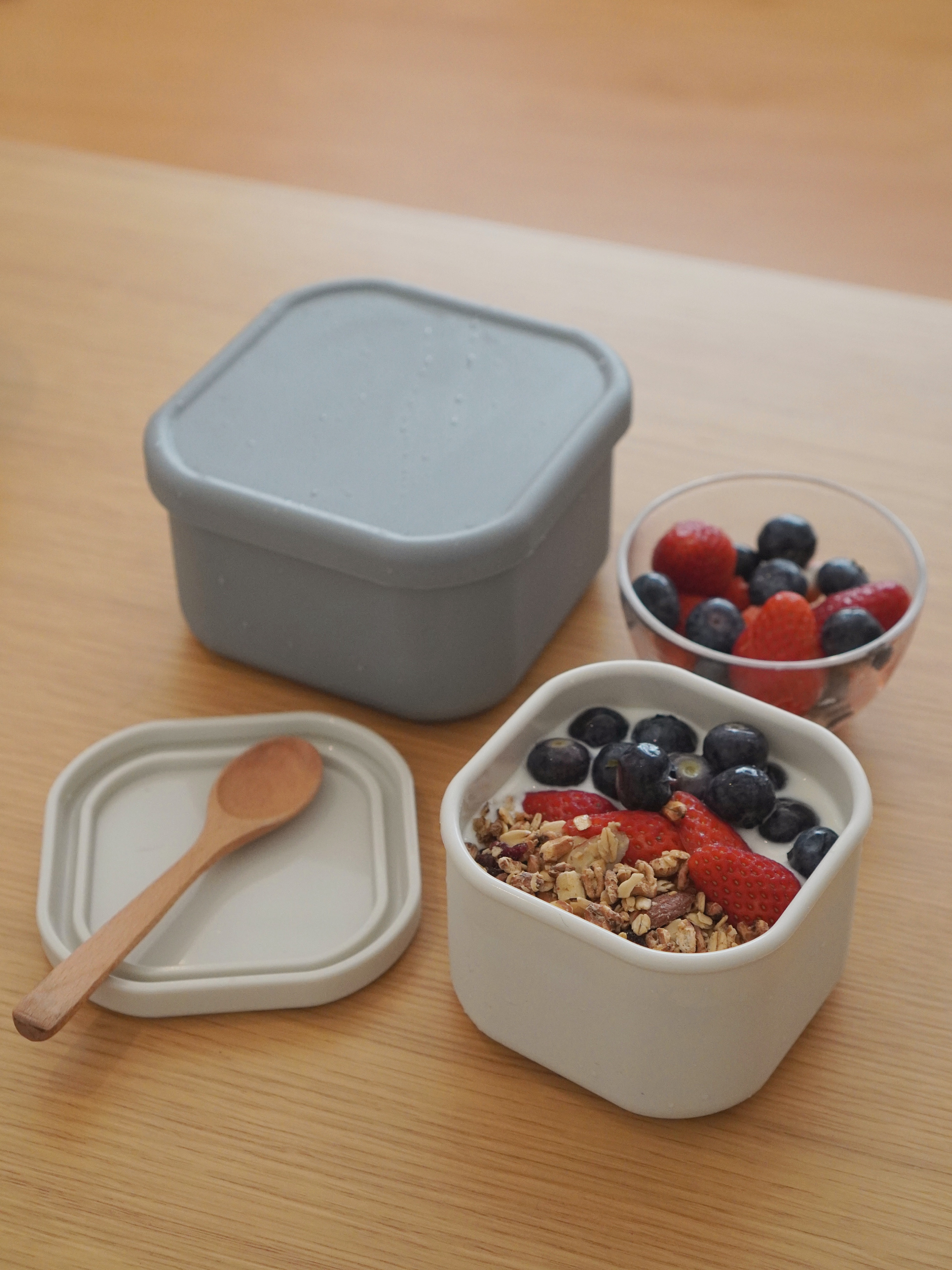 Mastering Meal Prep: Embracing Efficiency with Silicone Containers - ramekin, wooden spoon, breakfast, yogurt parfait