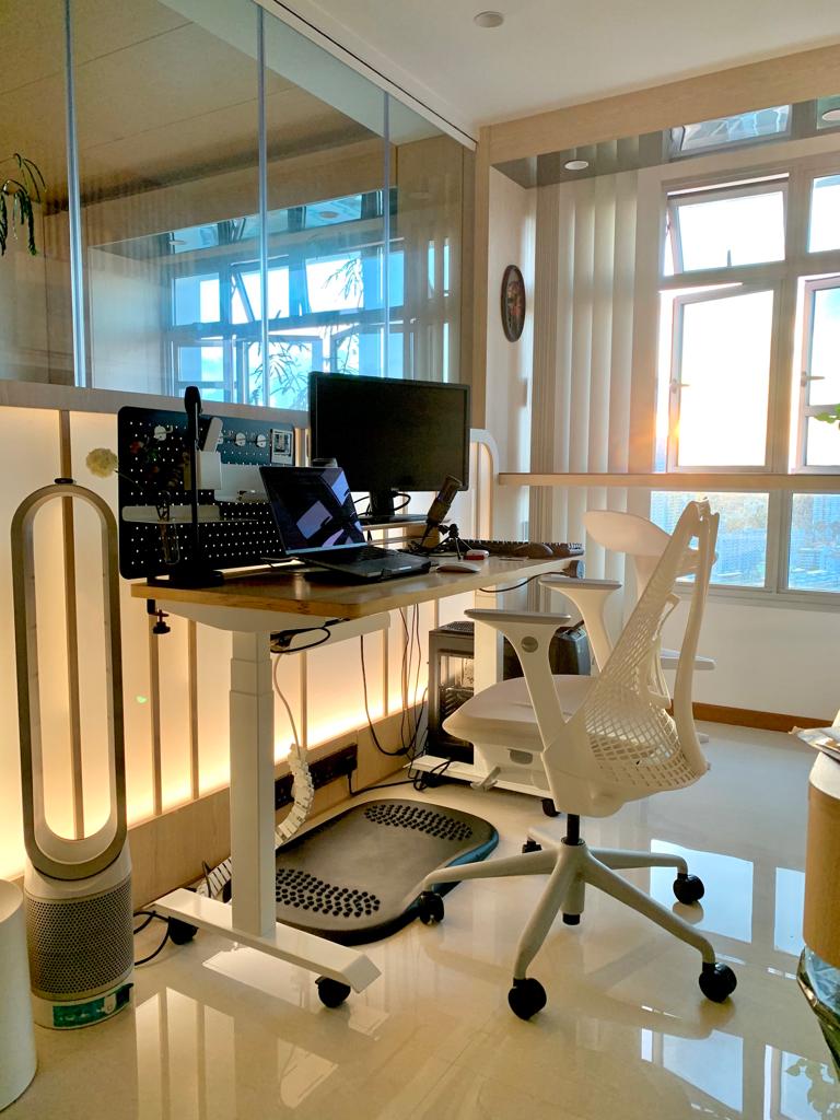 Our Cozy Home Office With Bar Counter | Japanese Inspired Interior - Modern workspace with sleek design, ergonomic chair