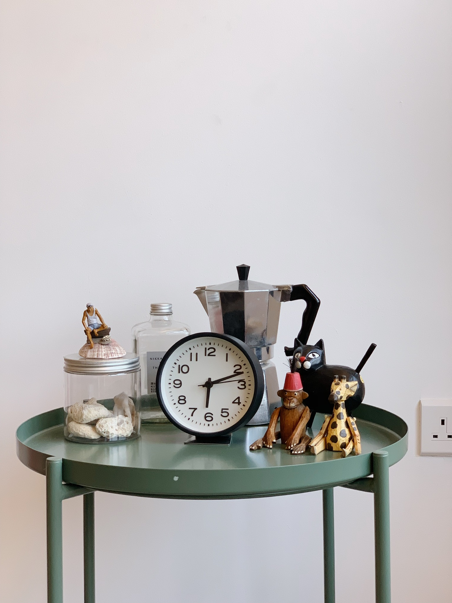 From Living Room to Entertainment Central: The Ultimate Transformation - clear glass jar, white seashells, wooden figurine