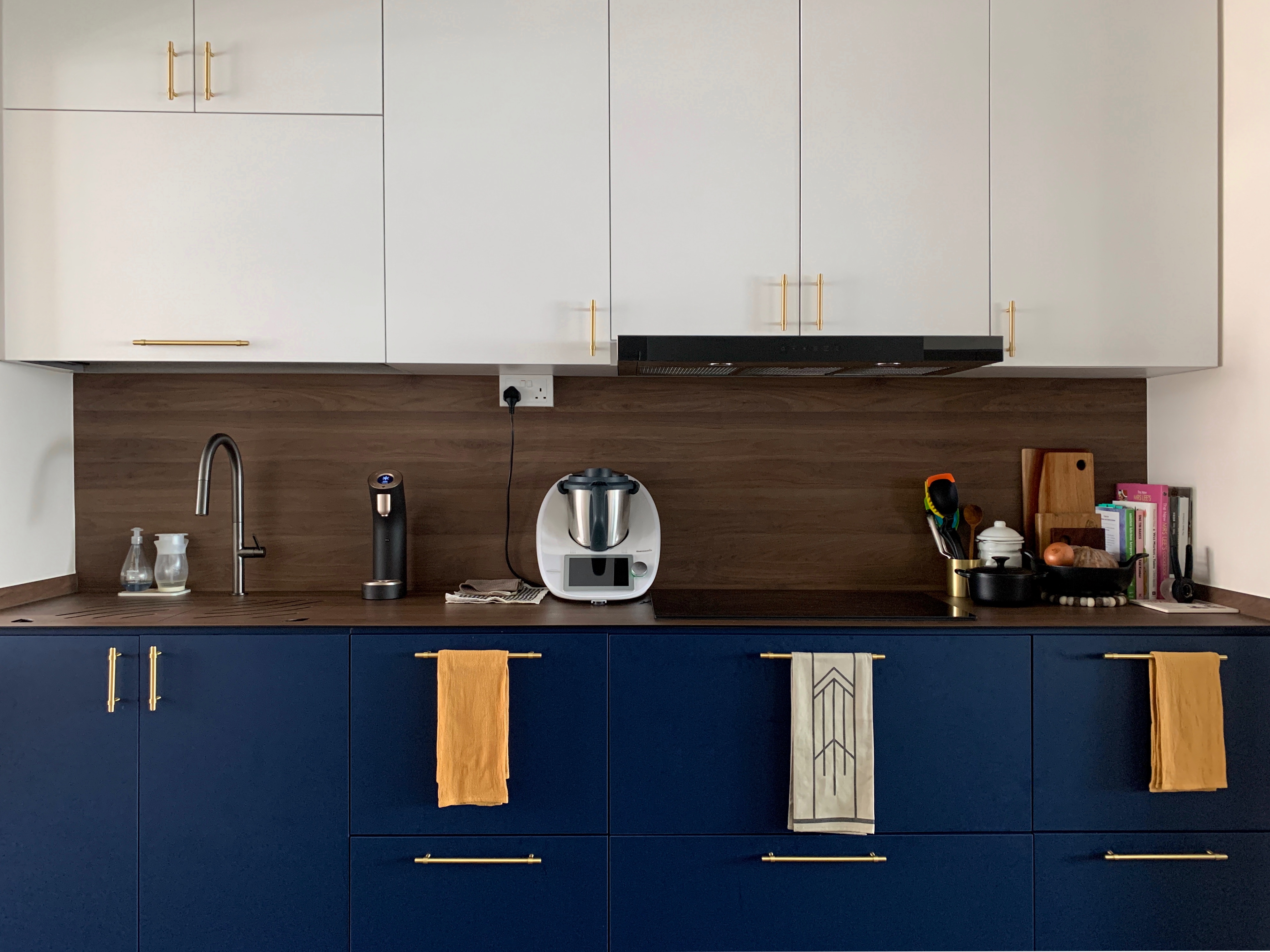A-Spacious-Blue-and-White-Contemporary-Kitchen