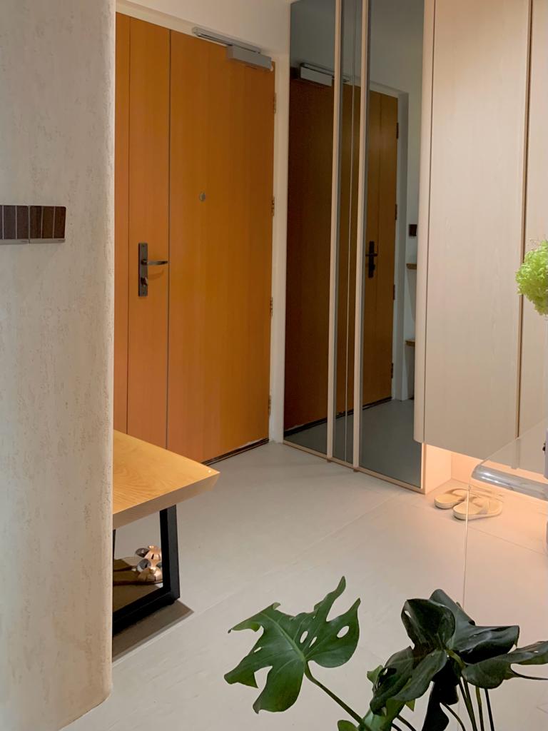 Warm Entryway With Lots Storages | HDB - Japanese Inspired Interior