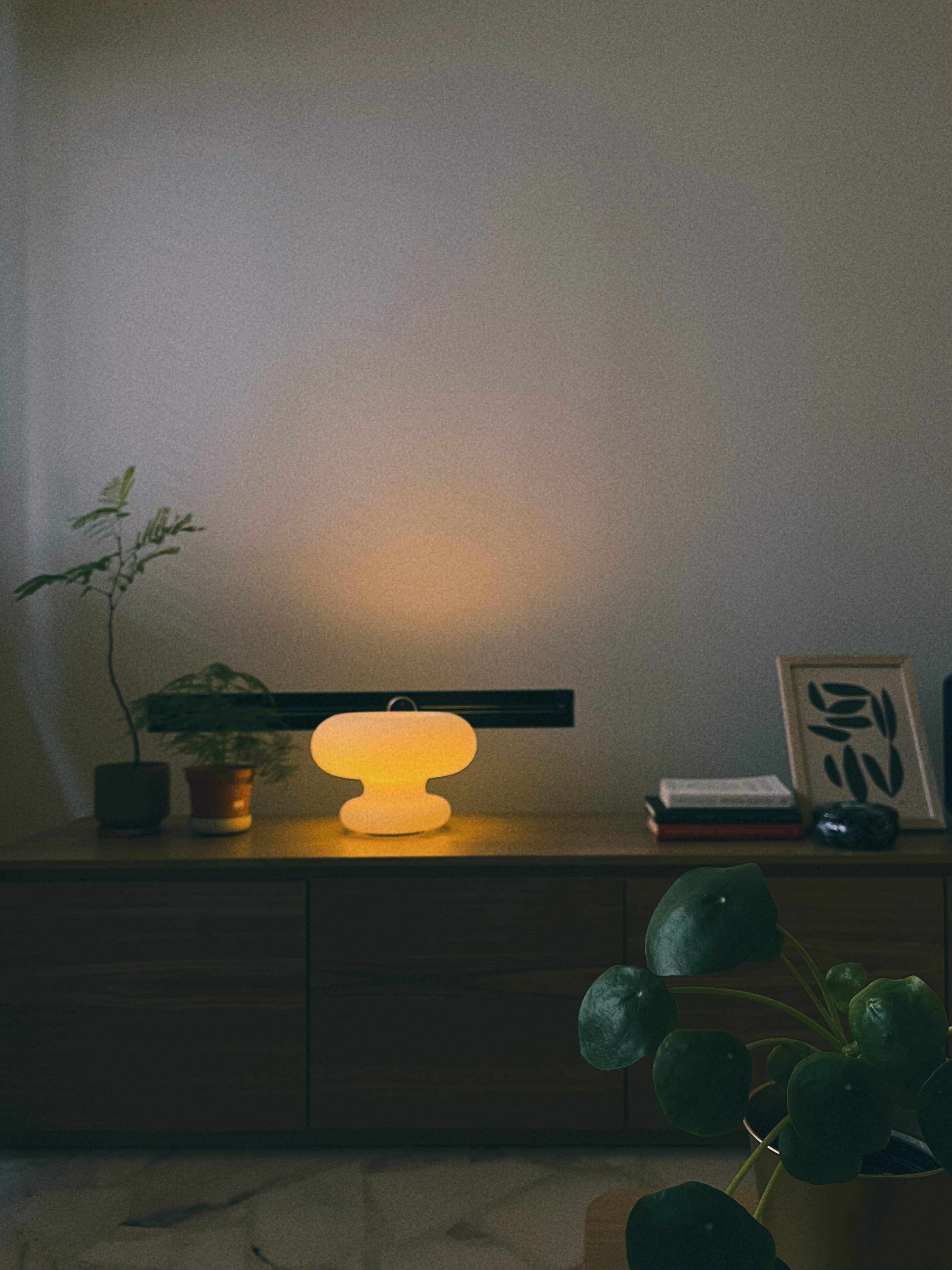 From dawn to dusk: same space, absolutely different vibes! - Softly glowing lamp, minimalist decor, cozy atmosphere, indoor