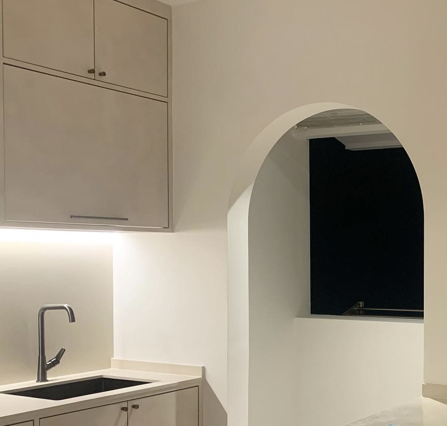 Bringing Bali Vibes to Our Sanctuary 🌴✨ - Modern kitchen with sleek cabinets, minimalist design, integrated sink