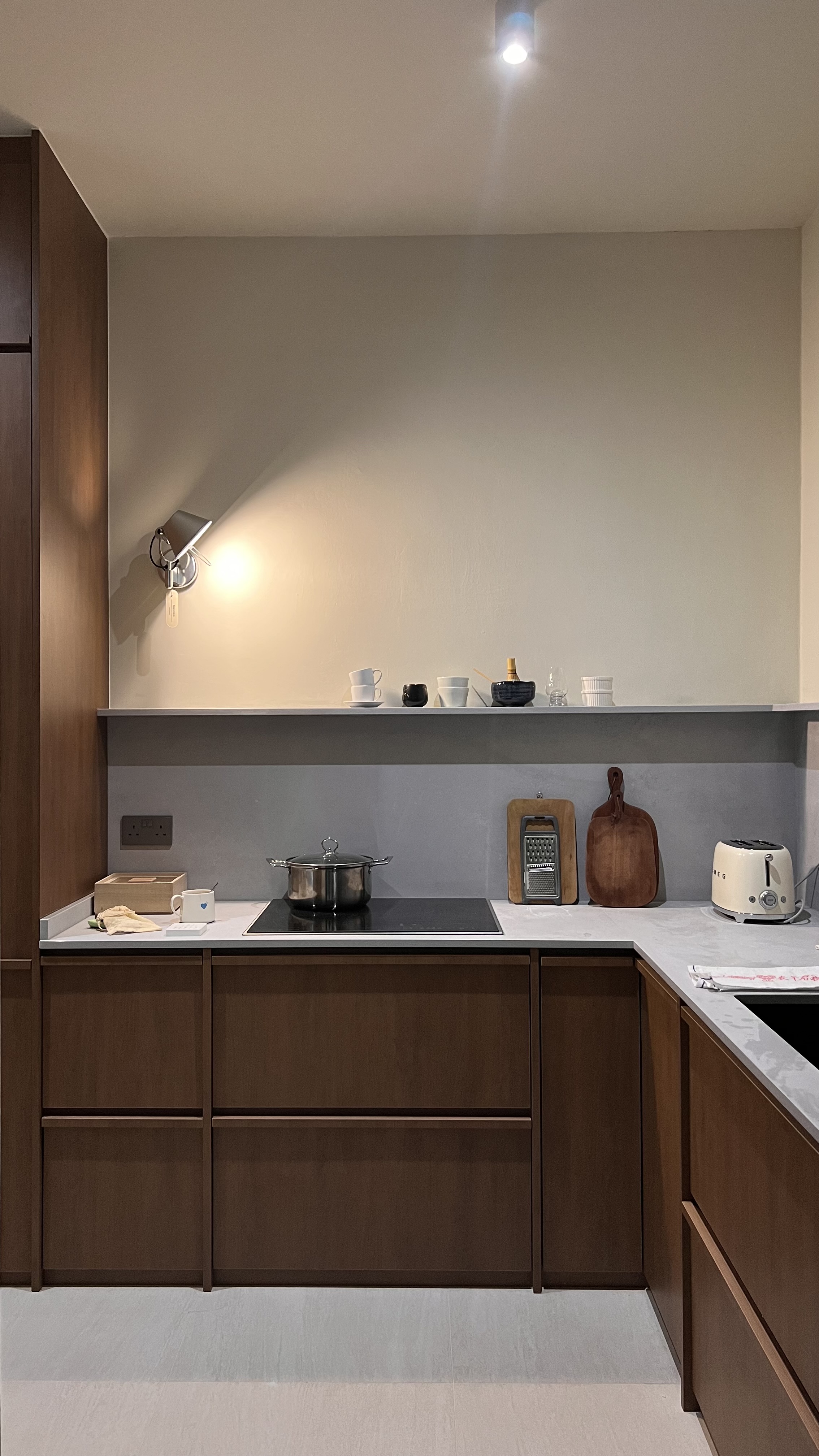 An Unconventional Design & Layout Home.  - modern kitchen, minimalist design, sleek cabinetry, wooden elements, contemporary