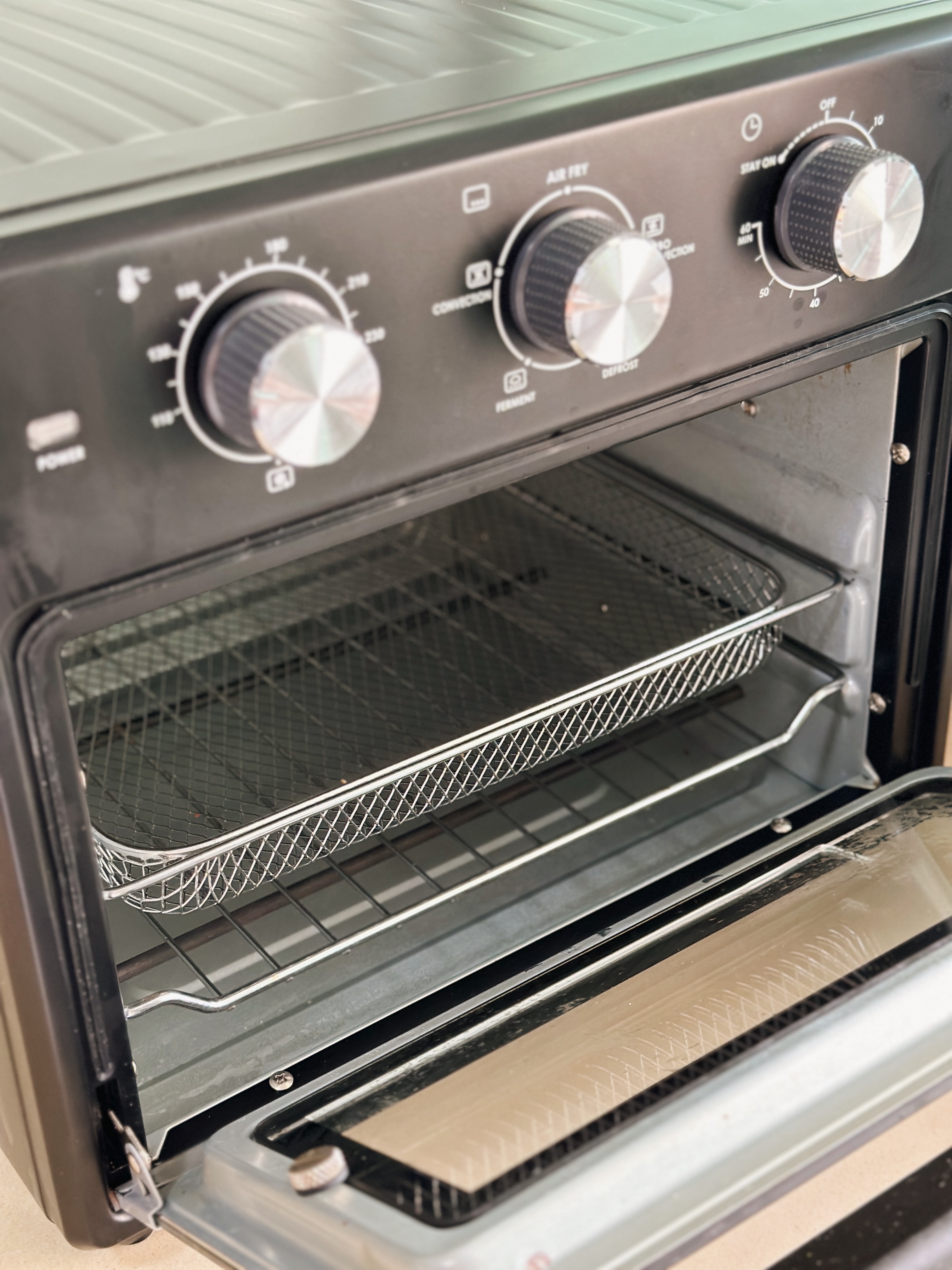 Our Most Used Home Appliance: Air Fryer Oven For Less than $200! - oven control panel, control knobs, air fryer settings