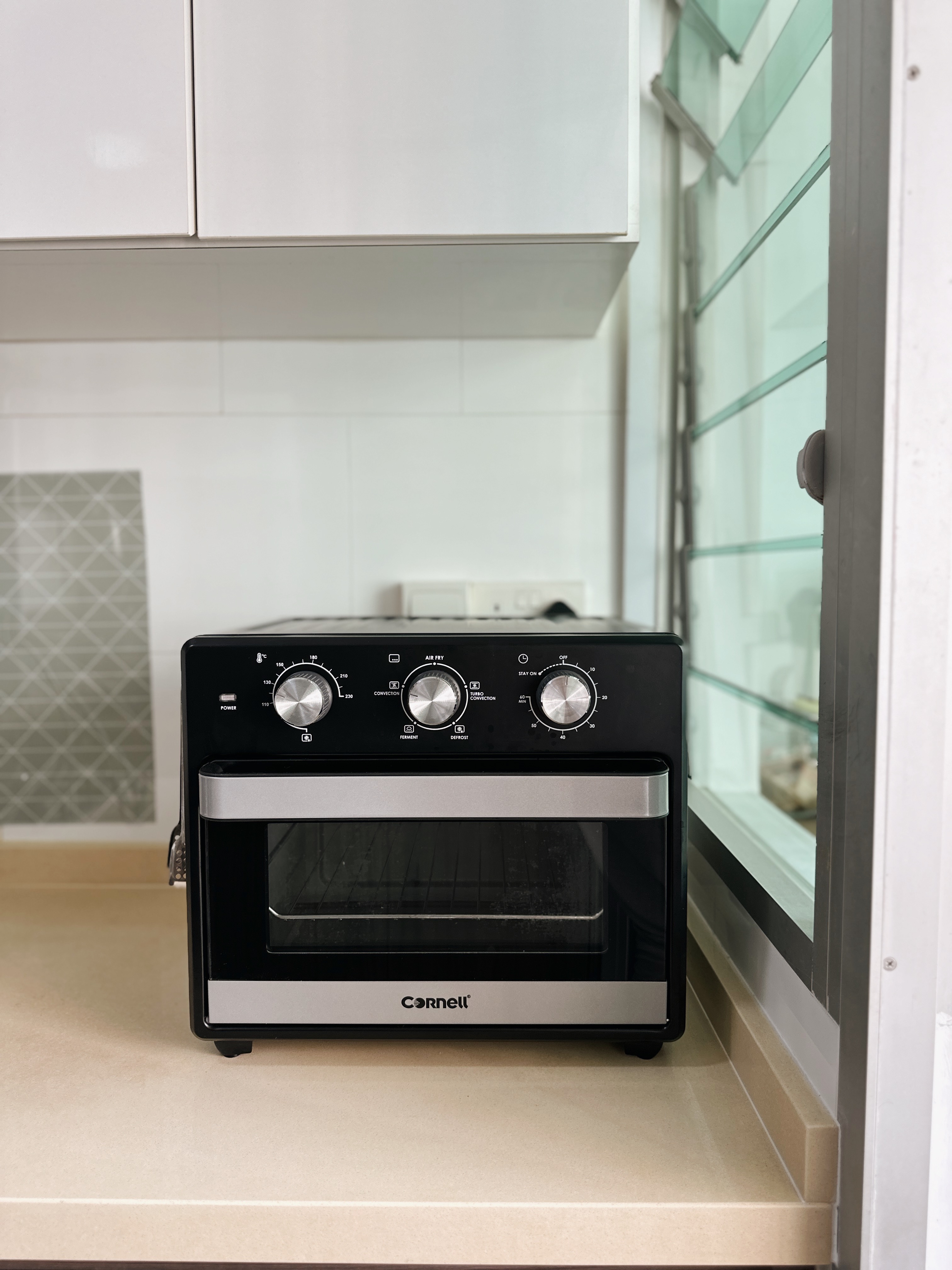 Our Most Used Home Appliance: Air Fryer Oven For Less than $200! - black cornell toaster, modern kitchen countertop