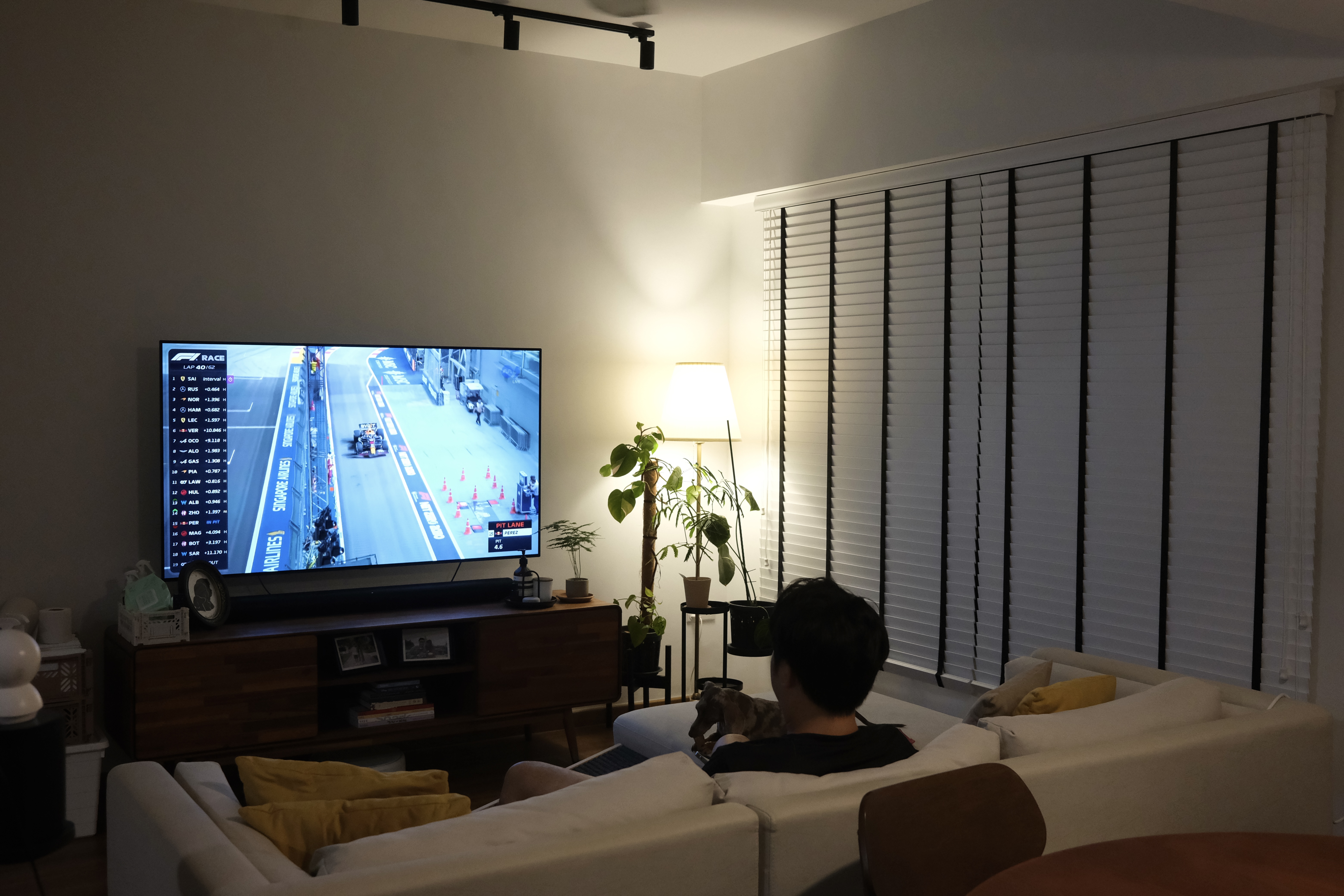 Our Cosy Corner | Also our favourite spot in the house  - Living room, TV, racing game, person watching, comfortable couch