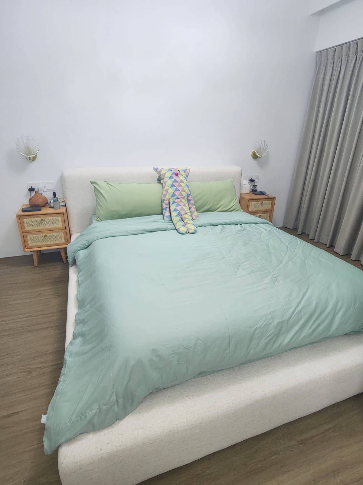 Living in our dream Wang Gong  - Lush, serene, minimalist, cozy, modern, clean, soft, pastel, calming, inviting, comfortable