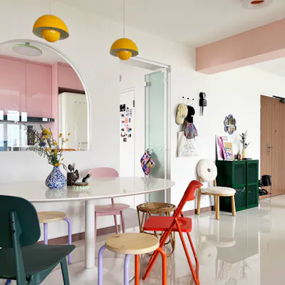 Customer home photo 2: A quirky 93sqm home with pops of colour and 3 cattos