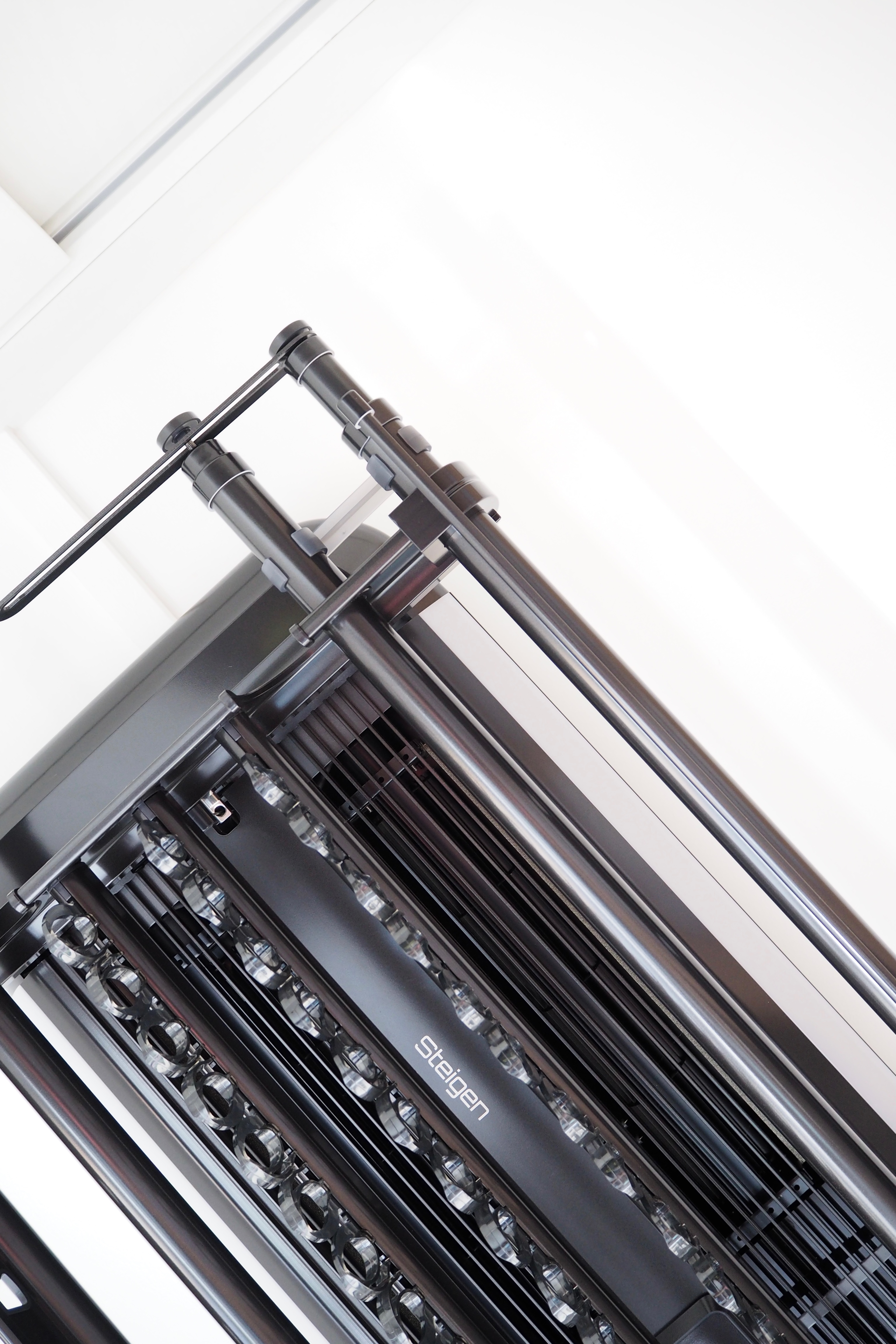 Appliance that sparks joy: Laundry edition! - Sleek, modern air conditioning unit with black and silver finish, Multi-level