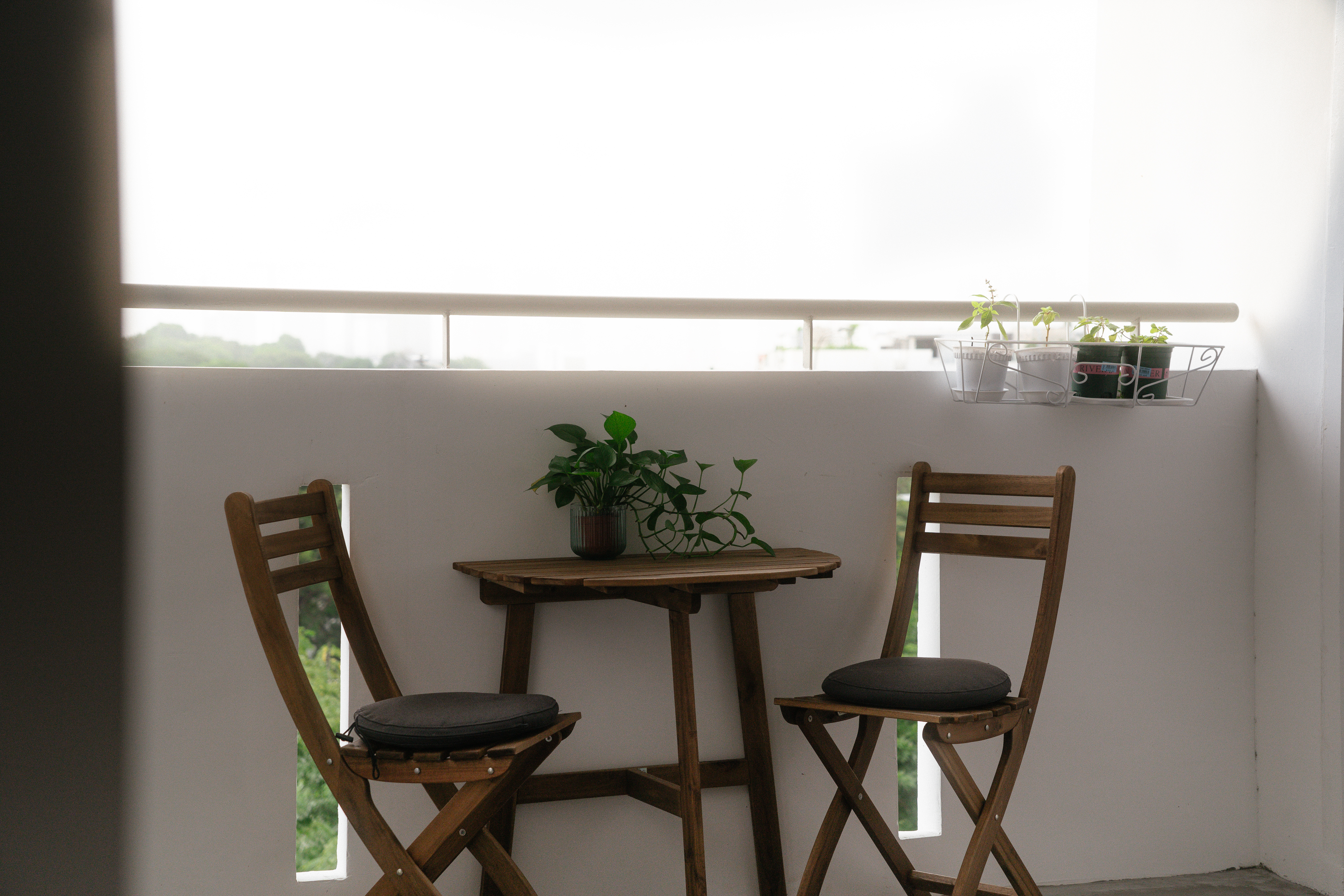 Welcome to OurTayHouse | Home tour | 3-Rm BTO | Bidadari - Sunlight streaming through window, white wall, wooden chair, black
