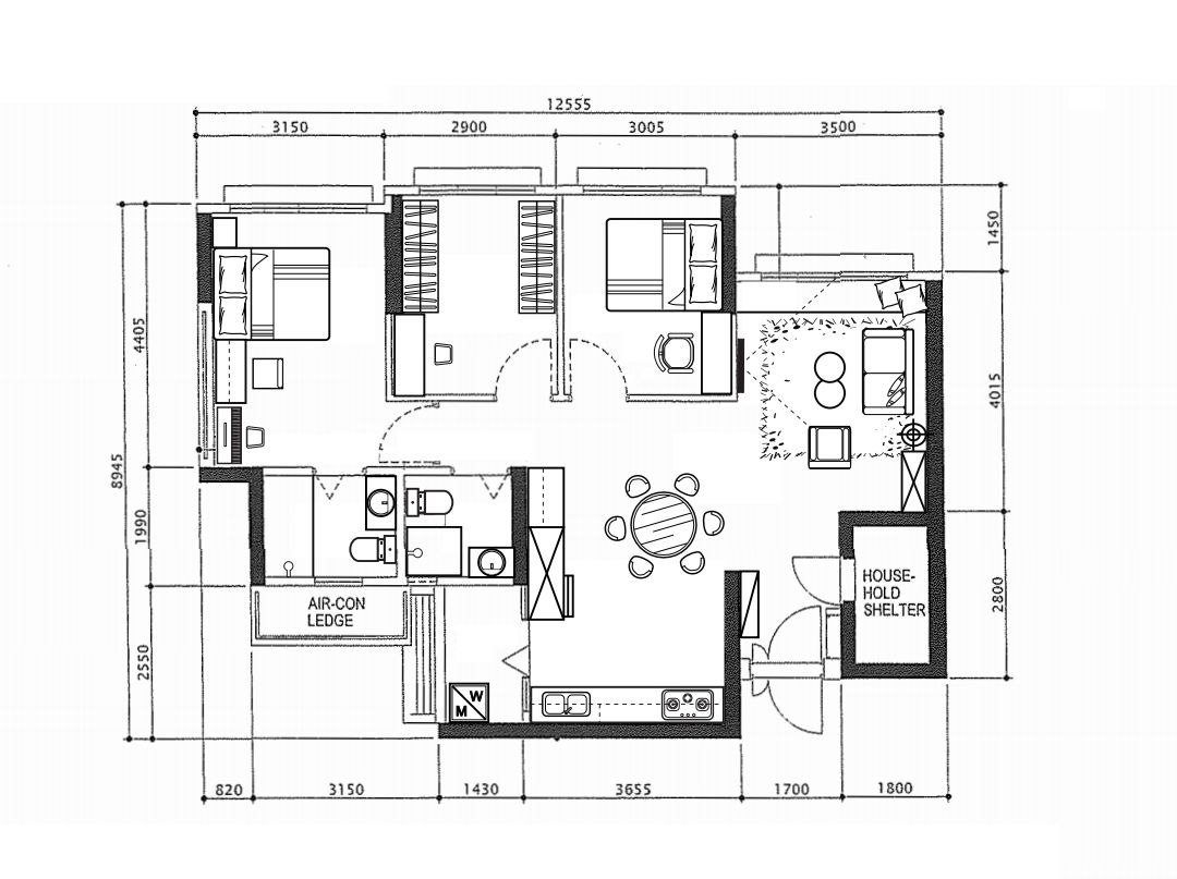 My Cosy Breezy Home - A Palette of Textures and Charms - Multi-functional living space with integrated amenities, Compact