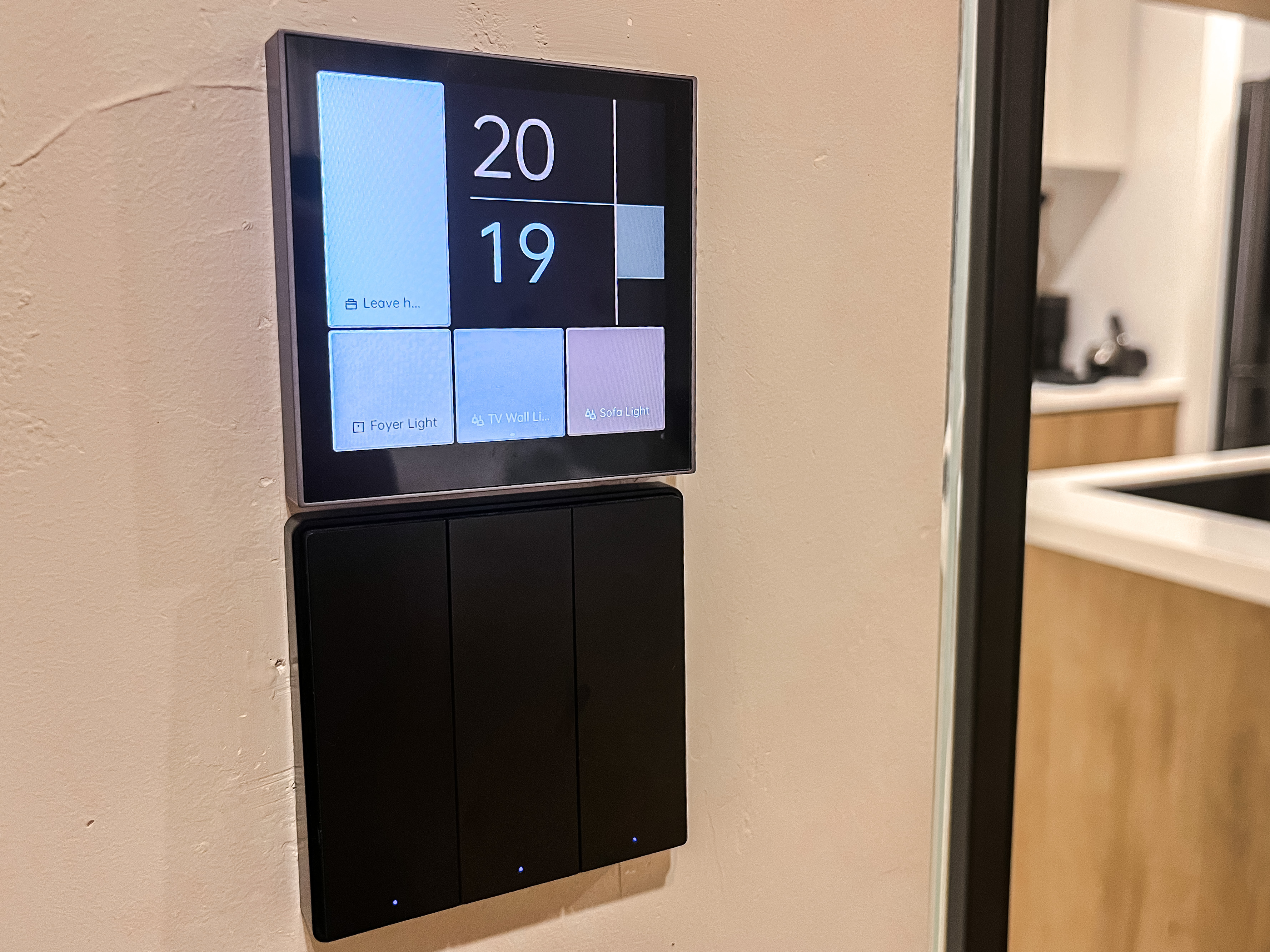 Designing Our 3rm BTO to be a Restful Retreat - Smart home control panel, digital display, illuminated buttons, modern