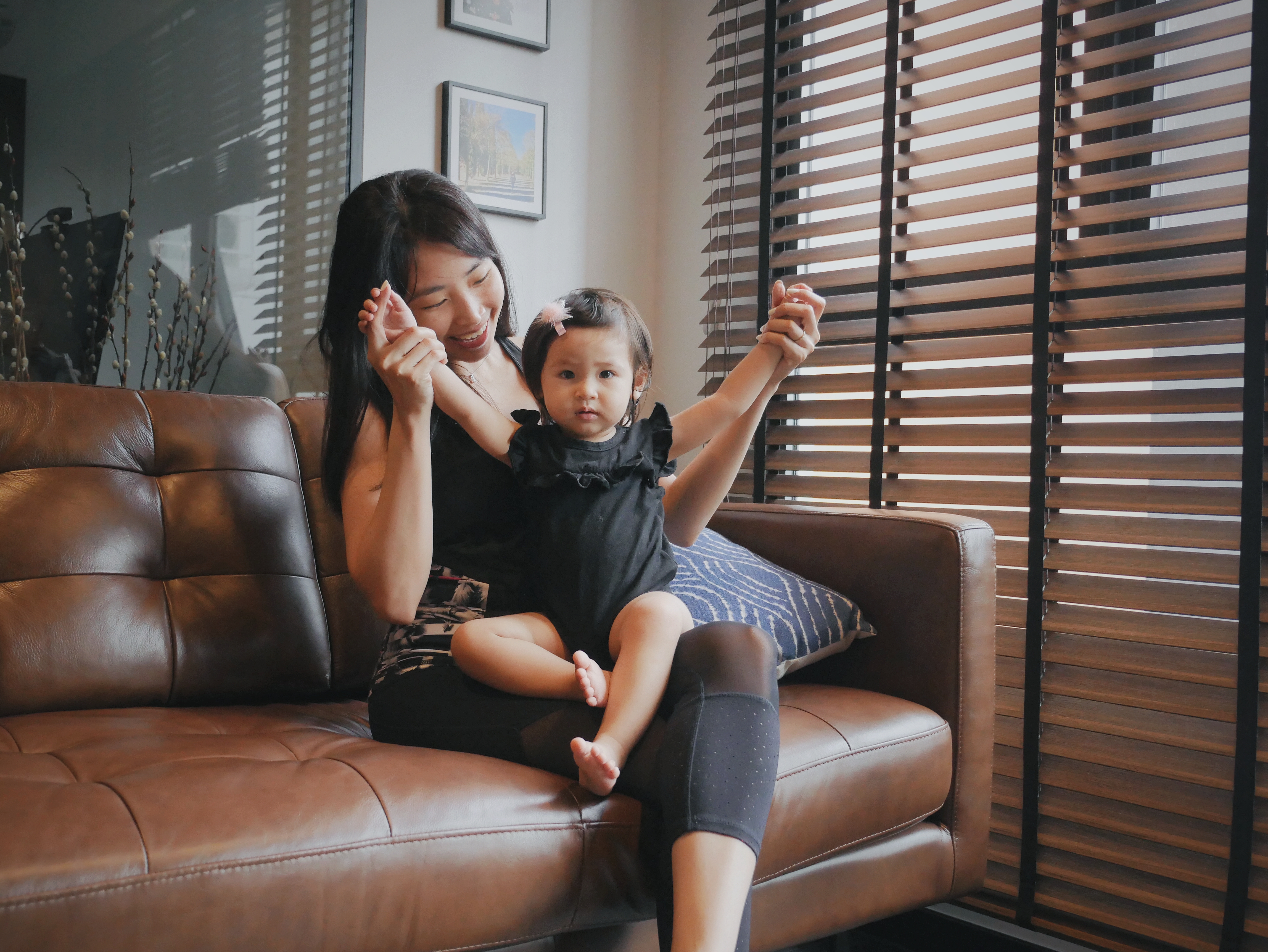 A cosy living room for a curious toddler - Leisurely, cozy, intimate, warm, homey, comfortable, relaxed, playful, tender