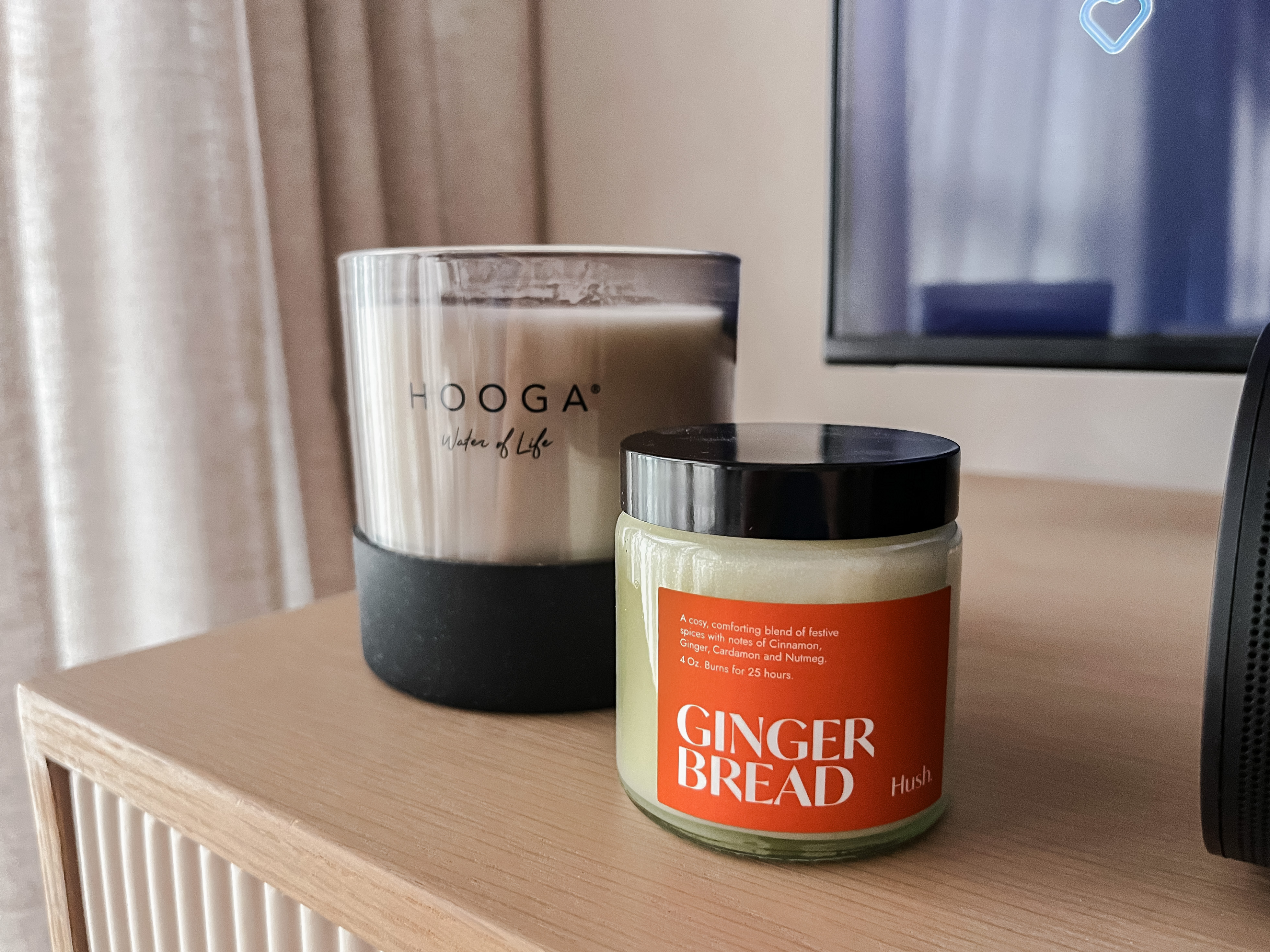 Essentials for a Cozy Living Room - Ginger Bread, Hooga Water of Life, cozy blend, festive notes, cinnamon, ginger, cardamom