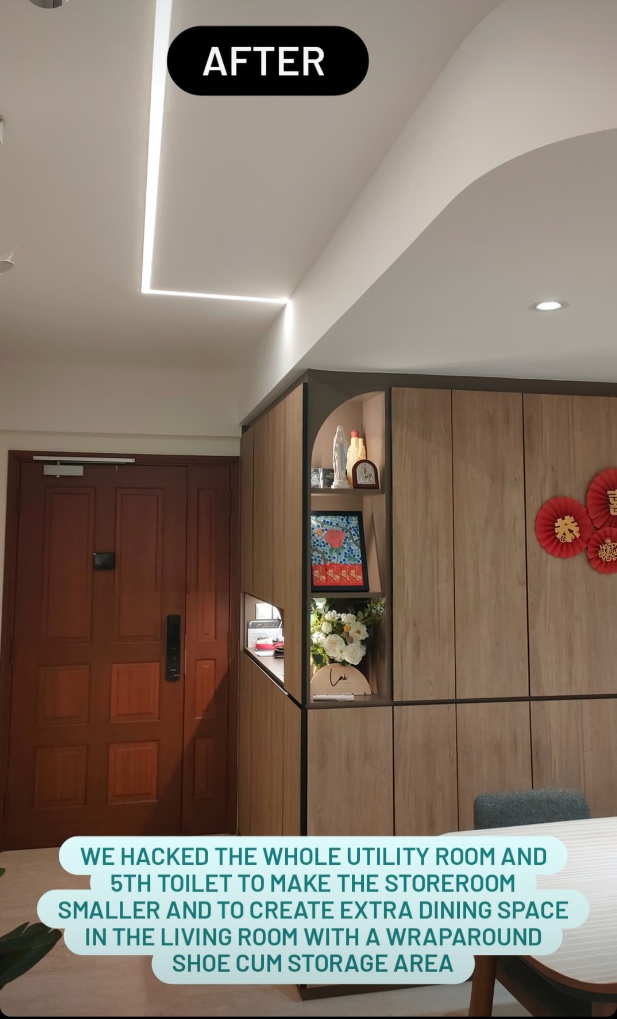 We had no dining area so we created one! - 5th toilet, utility room, redecorated, wraparound, dining space, extra storage