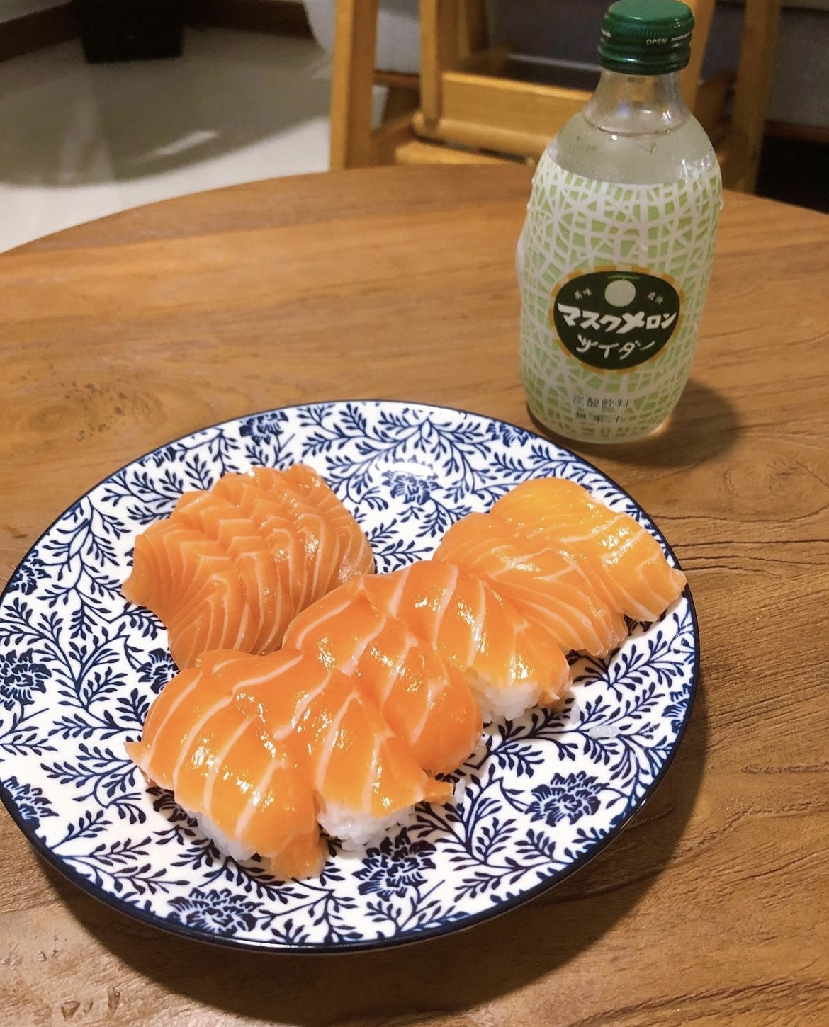 Dining room: making the most out of a small space  - sushi plate, salmon nigiri, sushi rolls, fresh salmon, appetizing dish