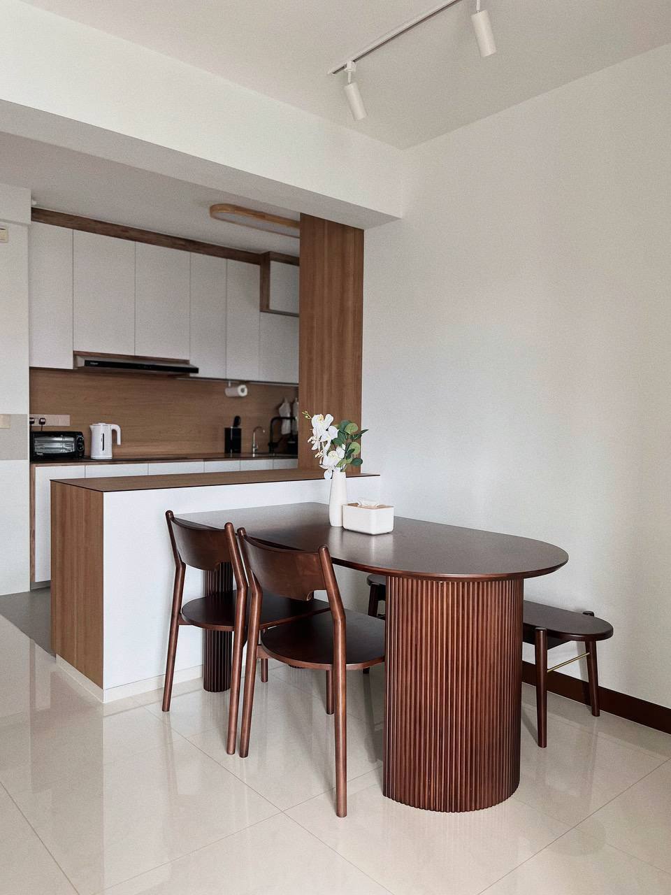 The Heart of the Home: Our Dining Space - Modern kitchen with sleek design, wooden accents, contemporary furniture, round
