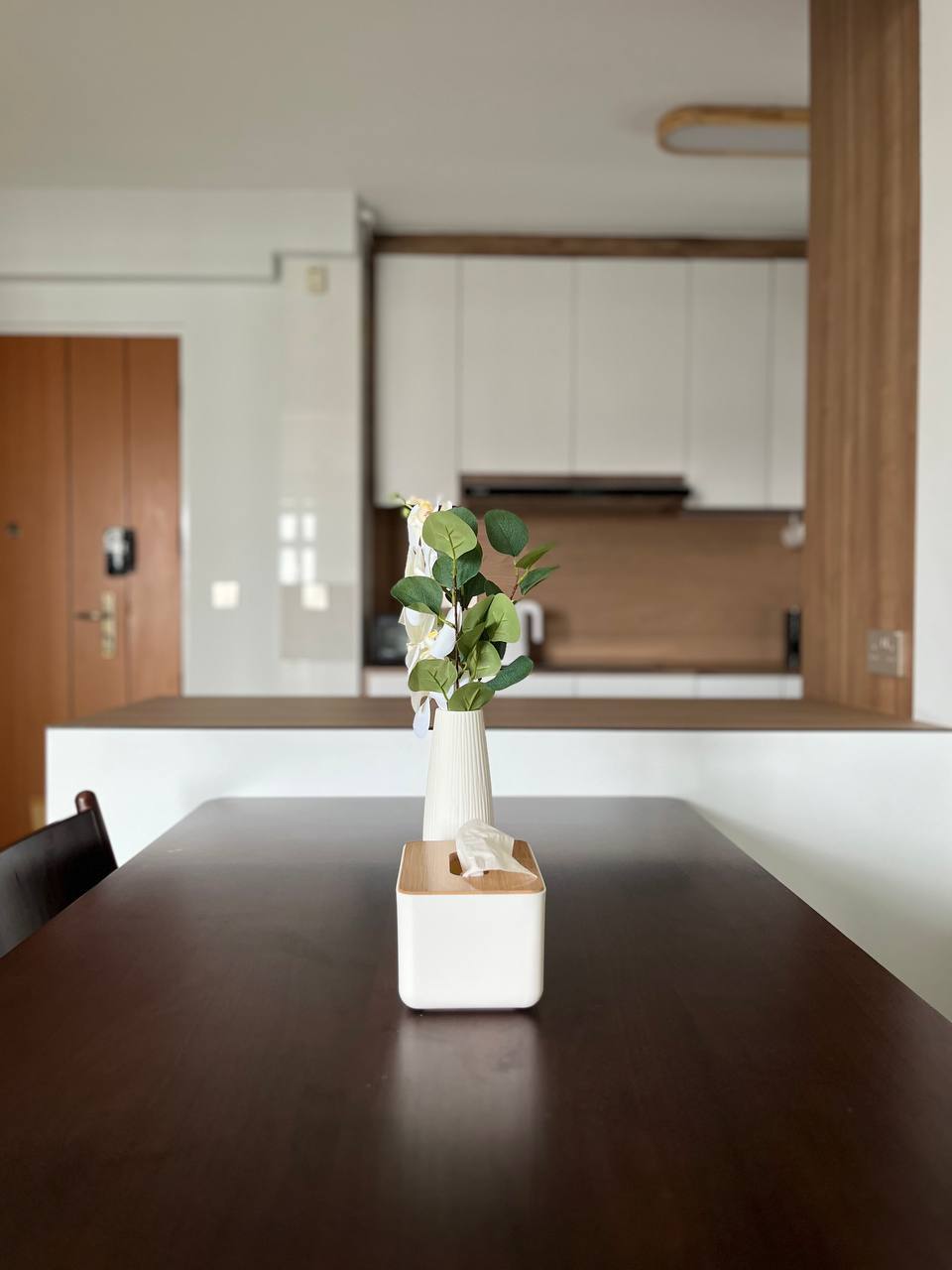 The Heart of the Home: Our Dining Space - Modern kitchen interior, minimalist design, sleek furniture, wooden dining table